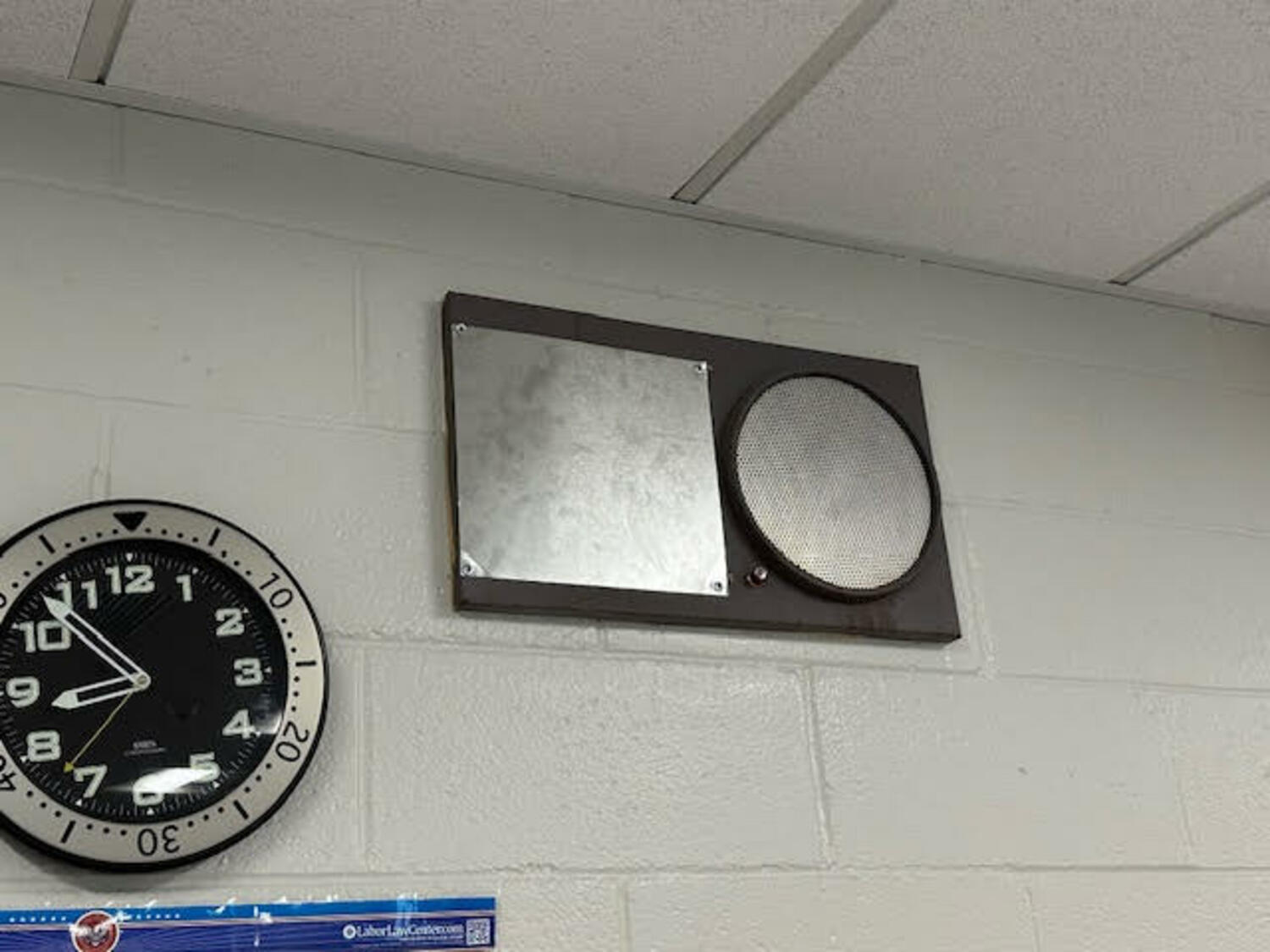 A clock and speaker that are part of the public address and bell system at East Hampton High School are no longer working. EAST HAMPTON SCHOOL DISTRICT
