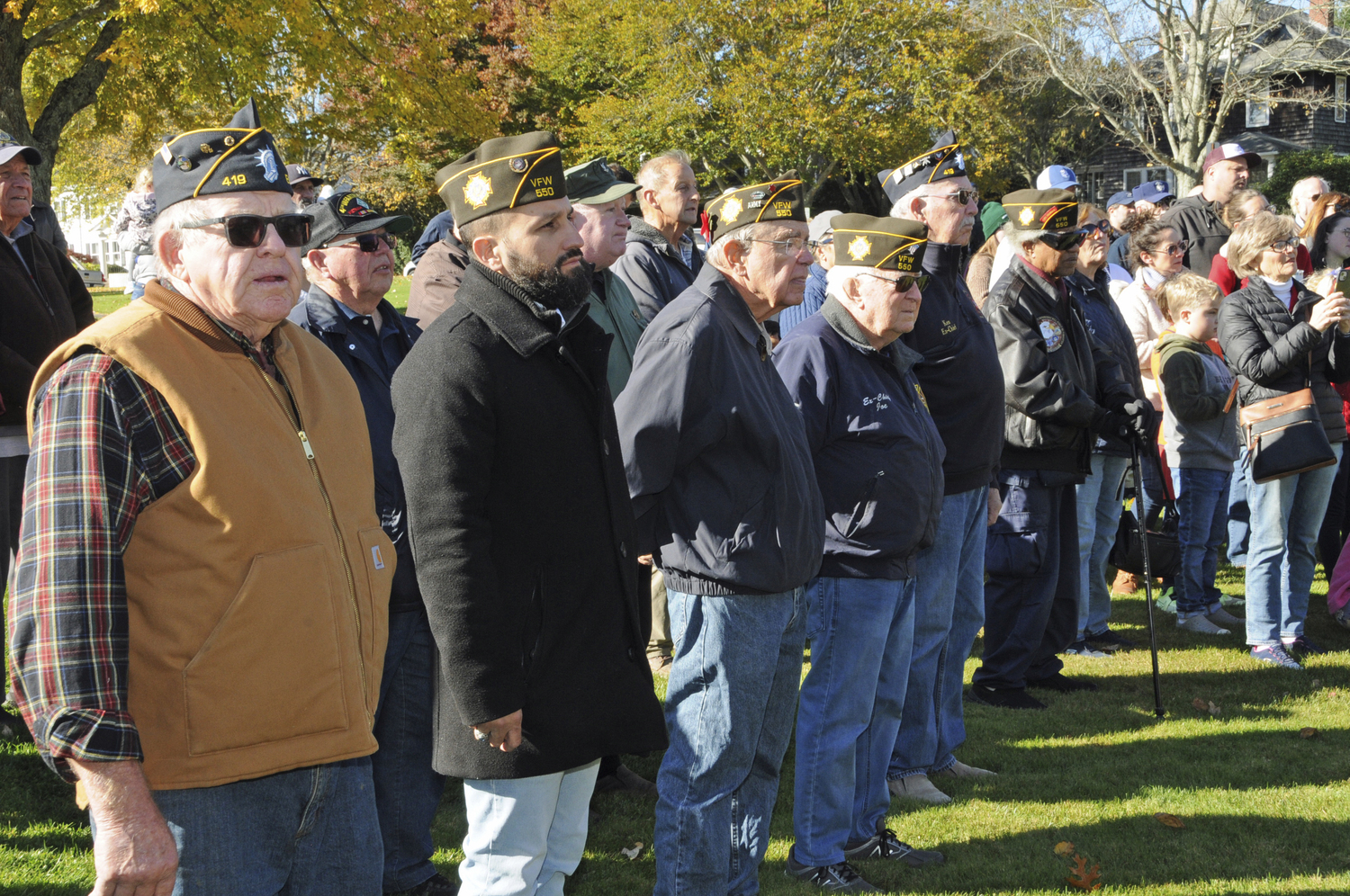 The Veterans Day observance in East Hampton on Saturday.  RICHARD LEWIN