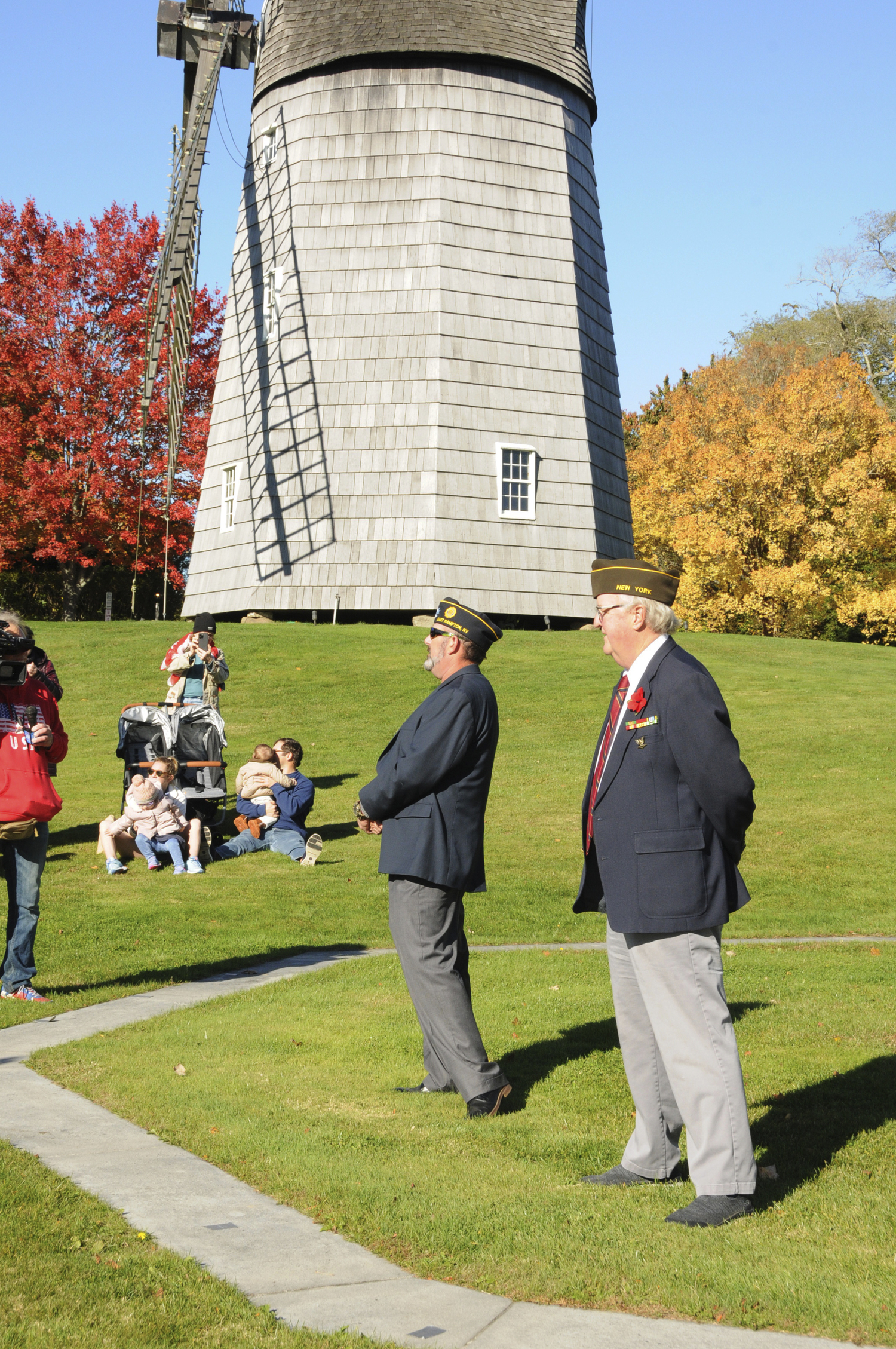 The Veterans Day observance in East Hampton on Saturday.  RICHARD LEWIN