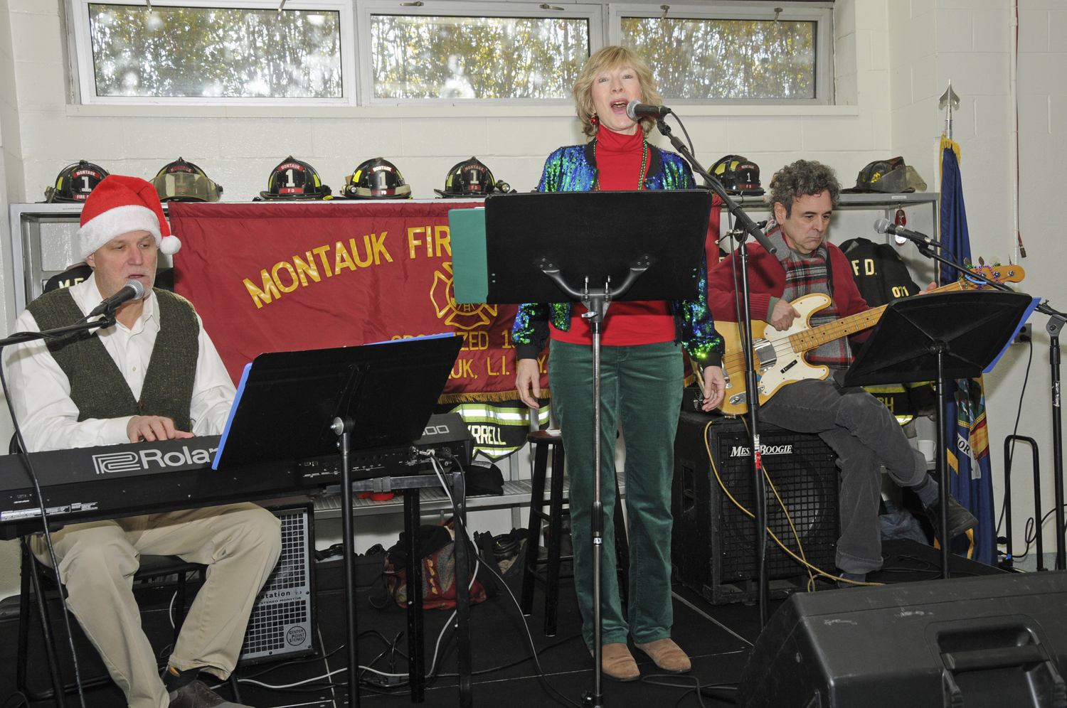 Sarah Conway performs at the Montauk Fire Department's Senior Holiday Party last year.  RICHARD LEWIN