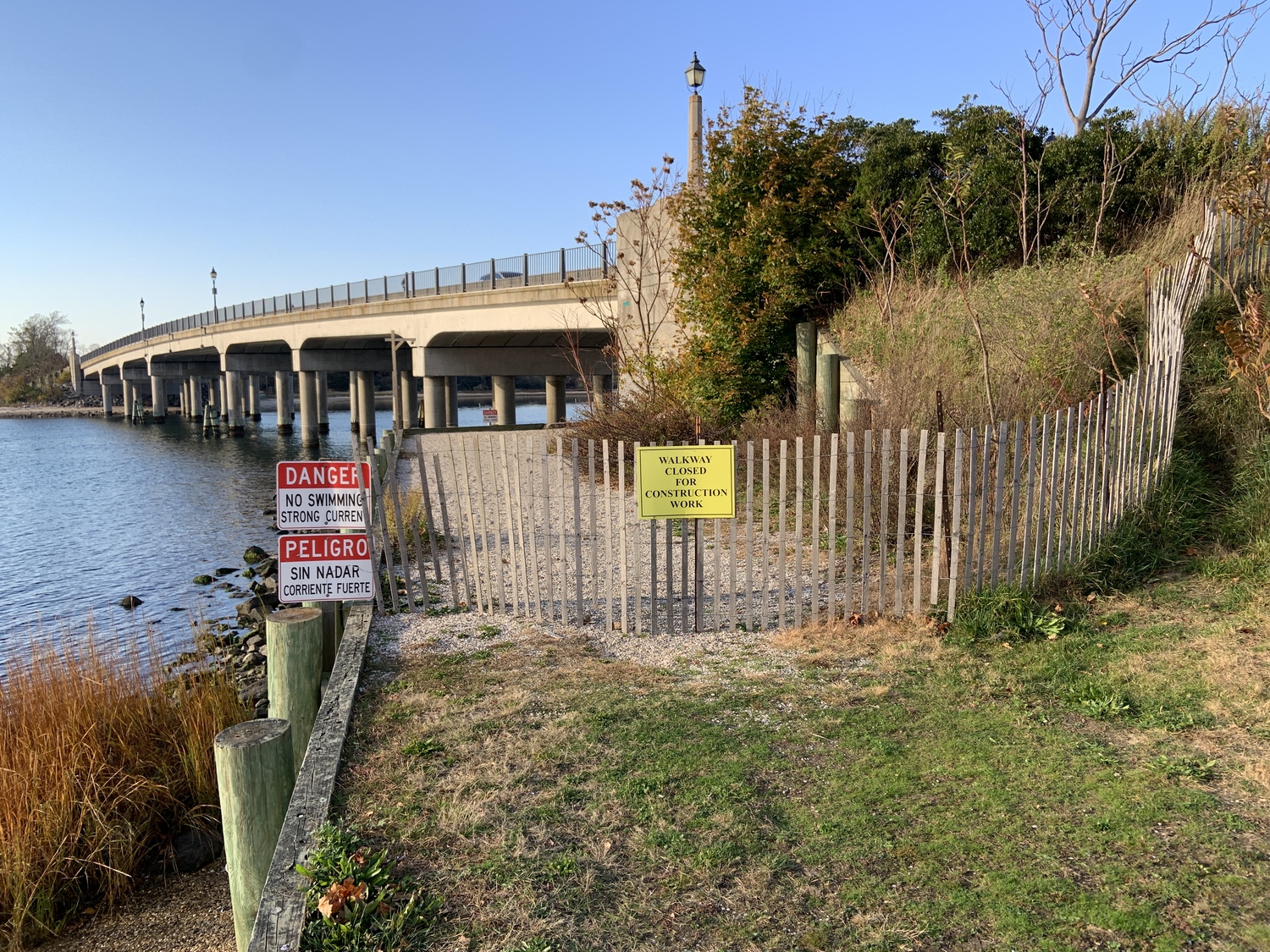 Completing a walkway linking John Steinbeck Waterfront Park to Windmill Beach and Long Wharf is one of many proposals being reviewed by a Sag Harbor Open Space Advisory Committee. STEPHEN J. KOTZ