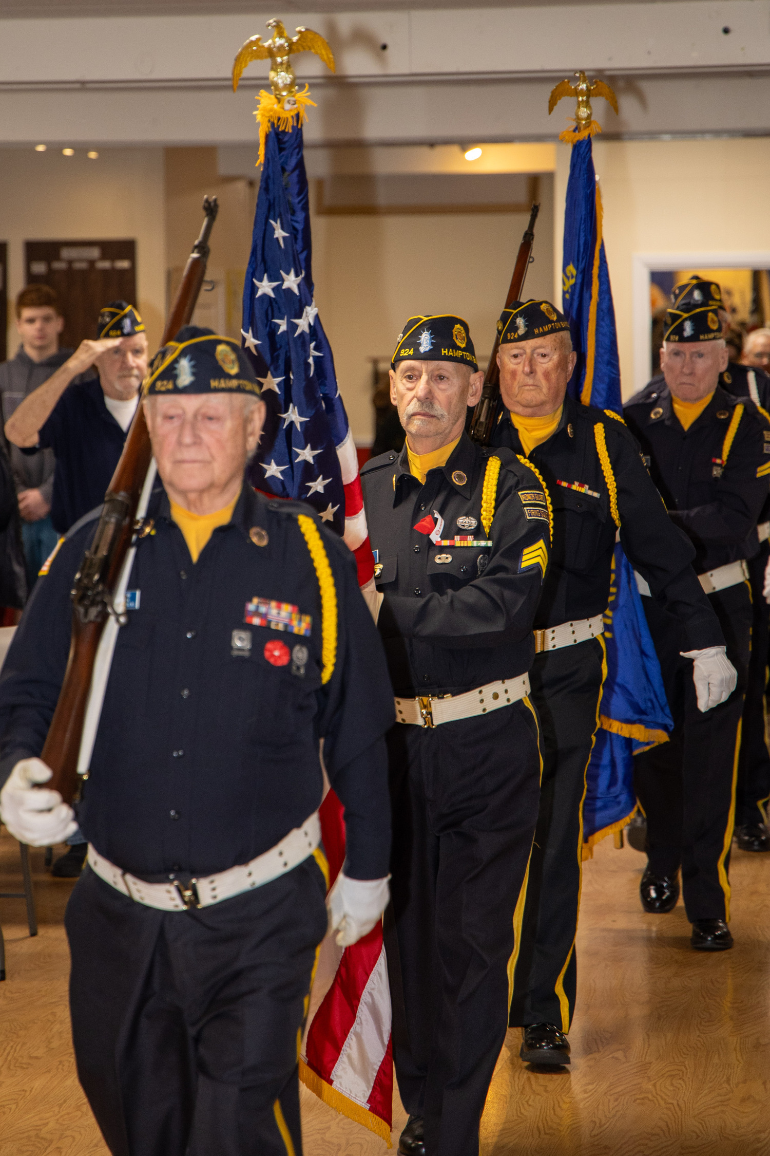 The Color Guard at Veterans Day services on Saturday.