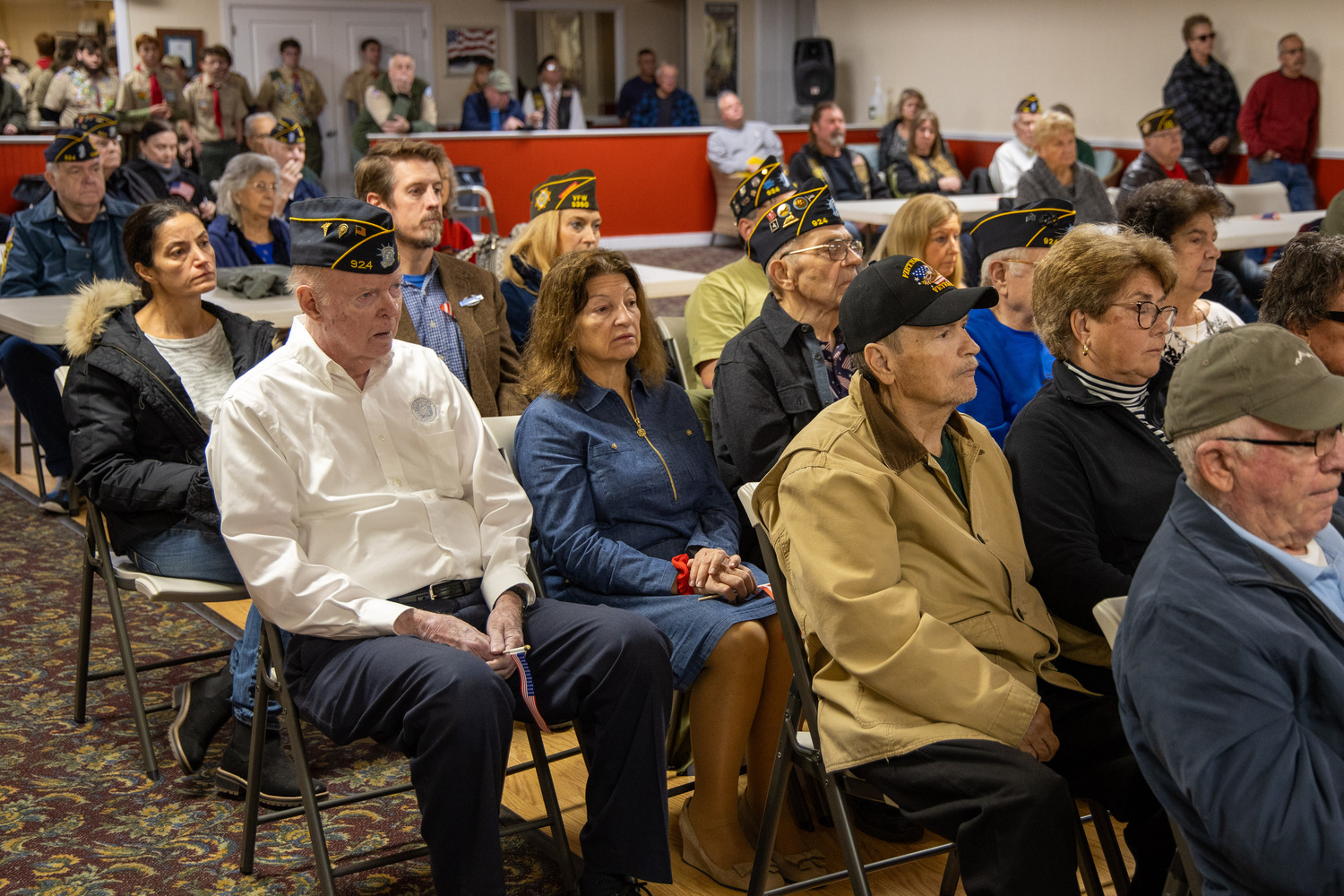 The Veterans Day ceremony at the American Legion Hand-Aldrich Post 924 in Hampton Bays on Saturday.