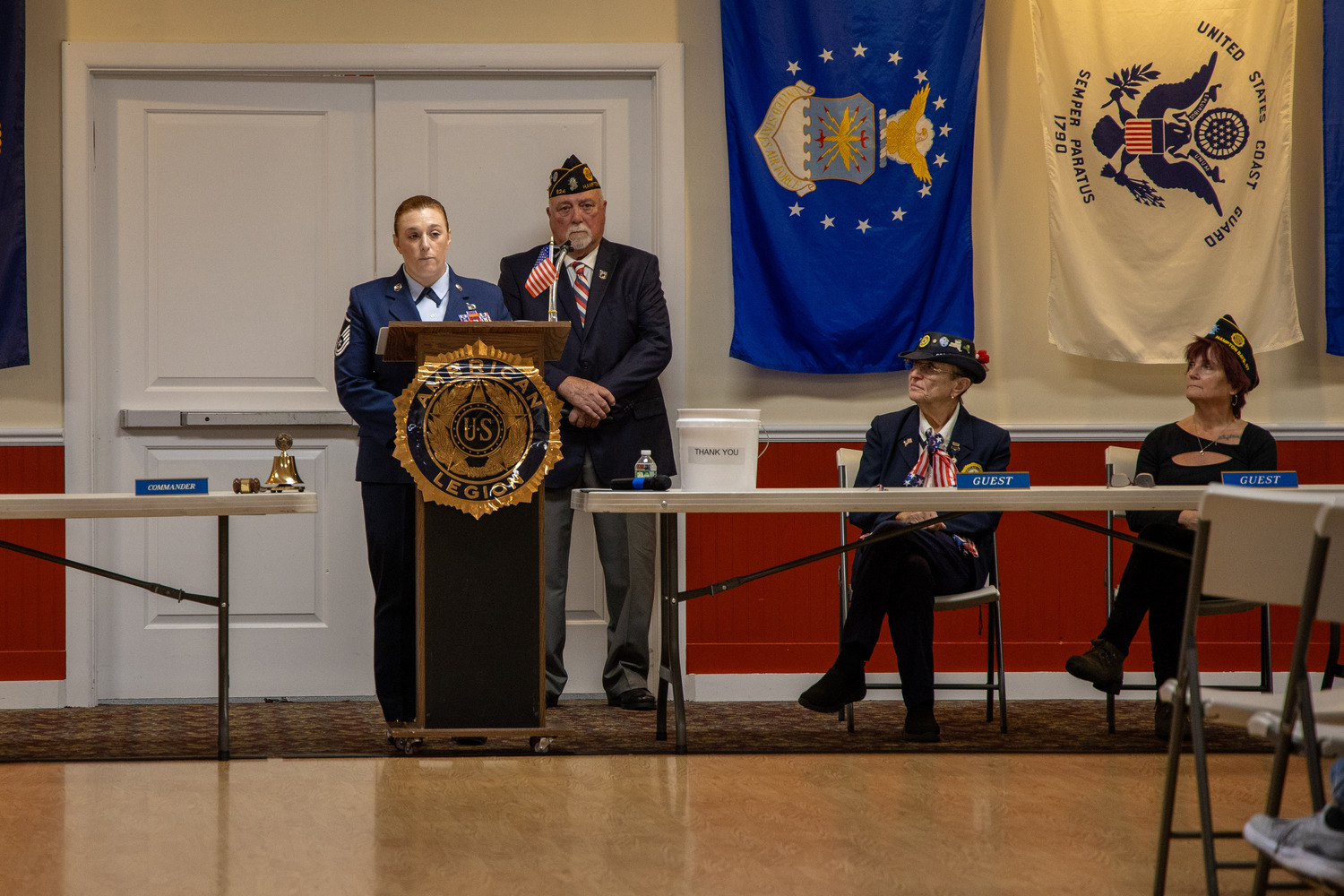 The Veterans Day ceremony at the American Legion Hand-Aldrich Post 924 in Hampton Bays on Saturday.