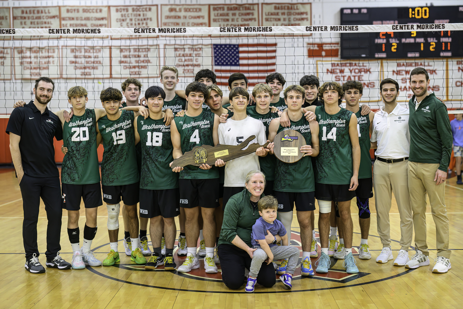 Westhampton Beach's boys volleyball team swept Calhoun 3-0 to claim the program's second Division II Long Island Championship title win in as many appearances. MARIANNE BARNETT