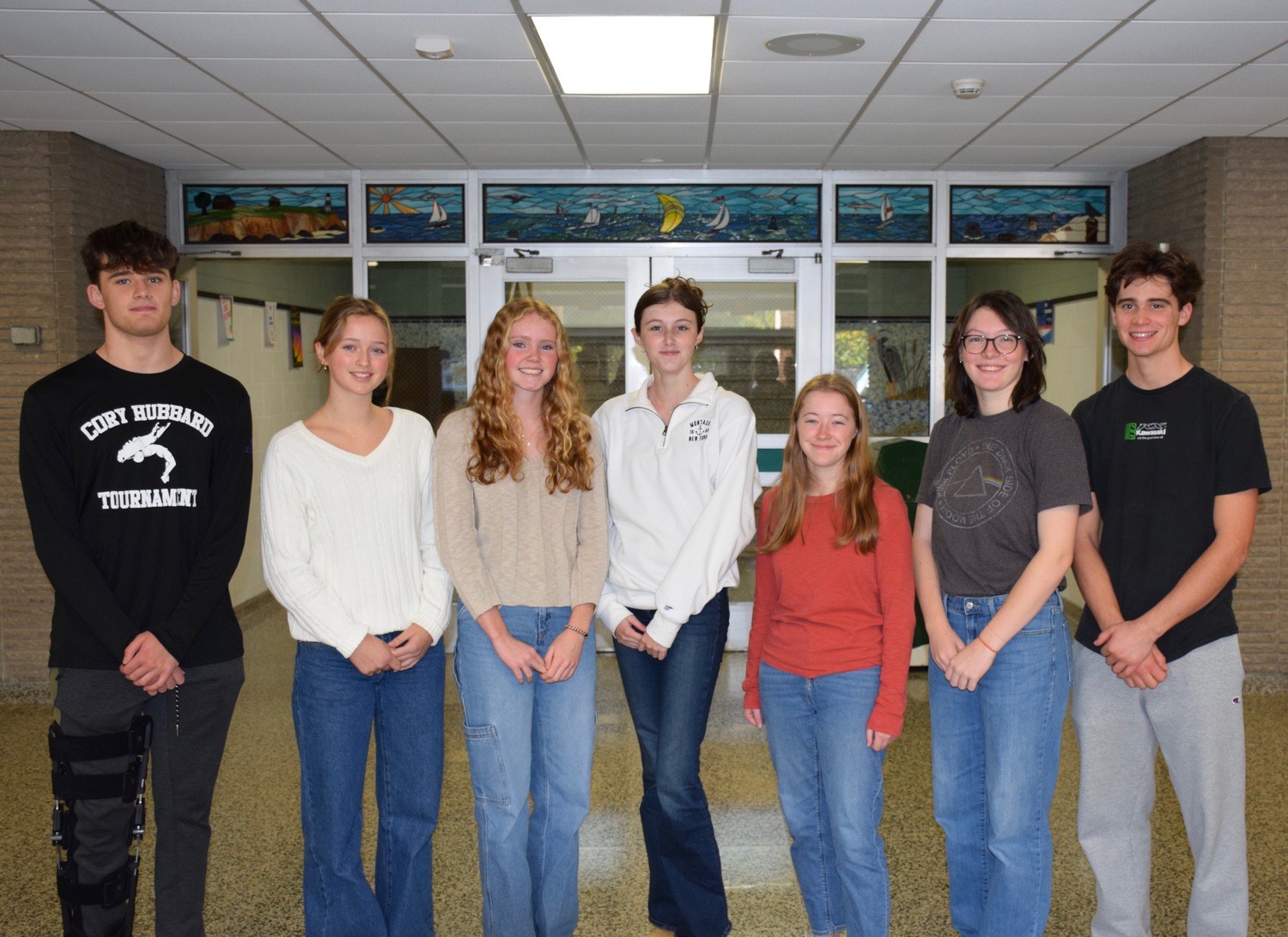 Seven Westhampton Beach High School students - Jane Atkinson,Charles Bookamer, Jessica Curran, Ryan Fives, Sarah Gormley, Meghan Kelly and Kate
Pomroyhave earned New York State Scholarships for Academic Excellence. COURTESY WESTHAMPTON BEACH SCHOOL DISTRICT