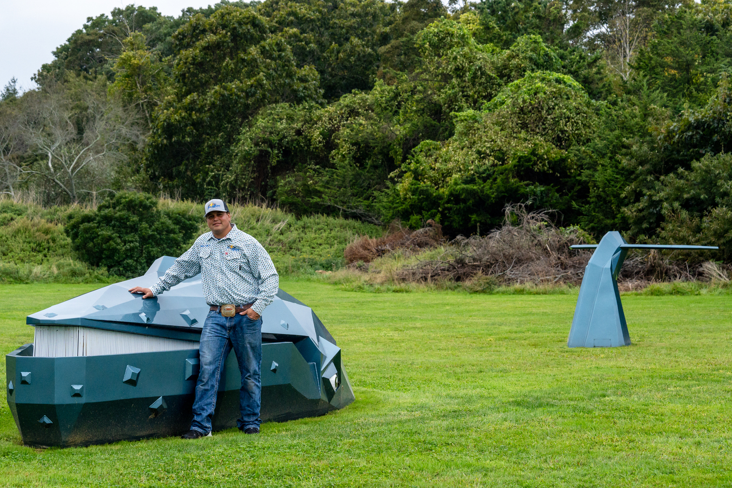 Gordon Smith created a whale for the Wuneechanunk Shinnecock Preschool. REBEKAH WISE