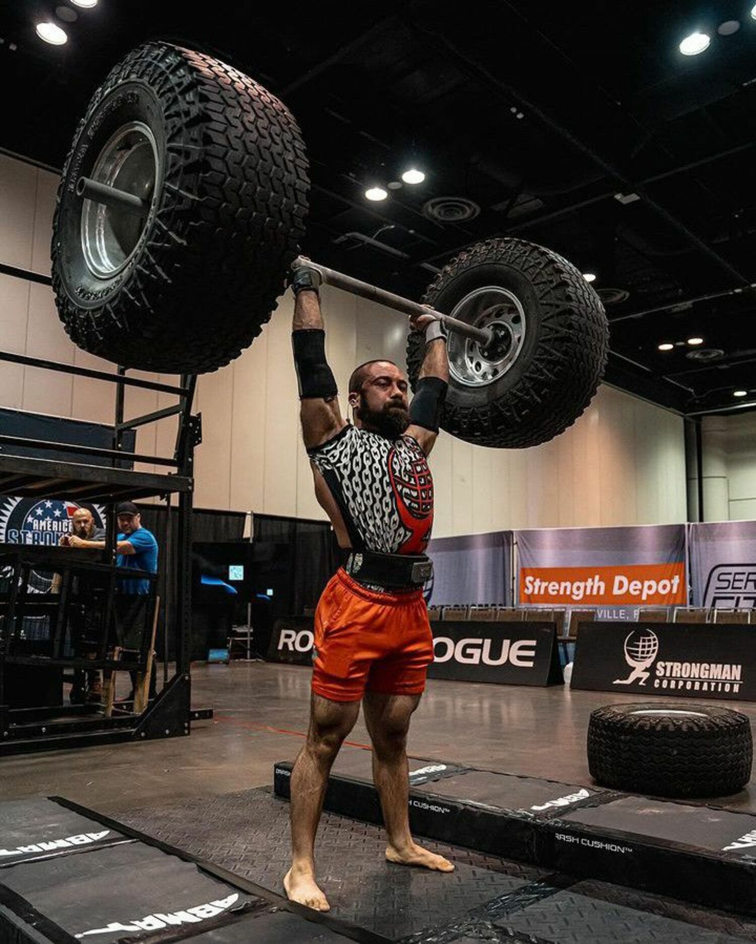 Montauk resident Cristian Candemir in the max axle clean and press.