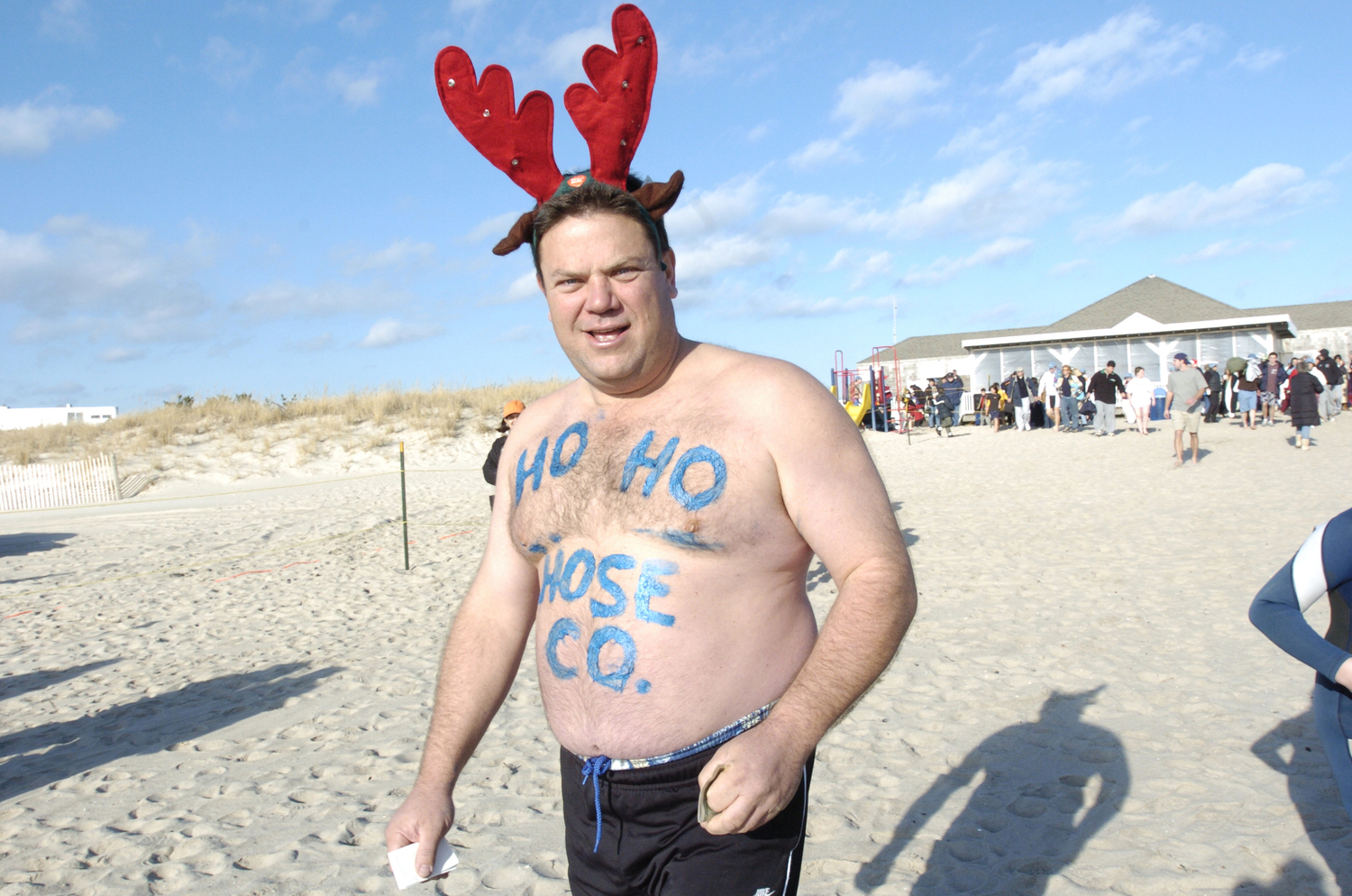 Jim Frankenbach at the first ever Polar Bear Plunge in 2004.  DANA SHAW