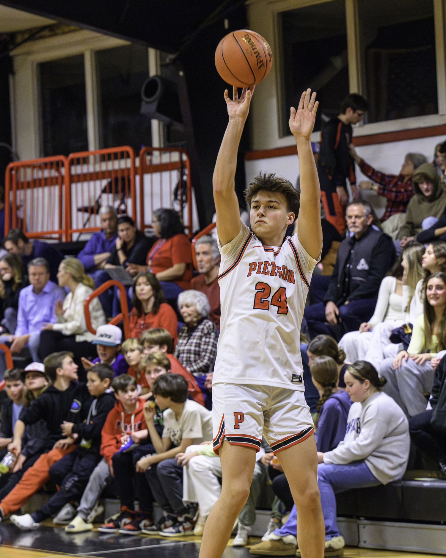 Aven Smith goes up for a shot in Pierson's win over Smithtown Christian. MARIANNE BARNETT