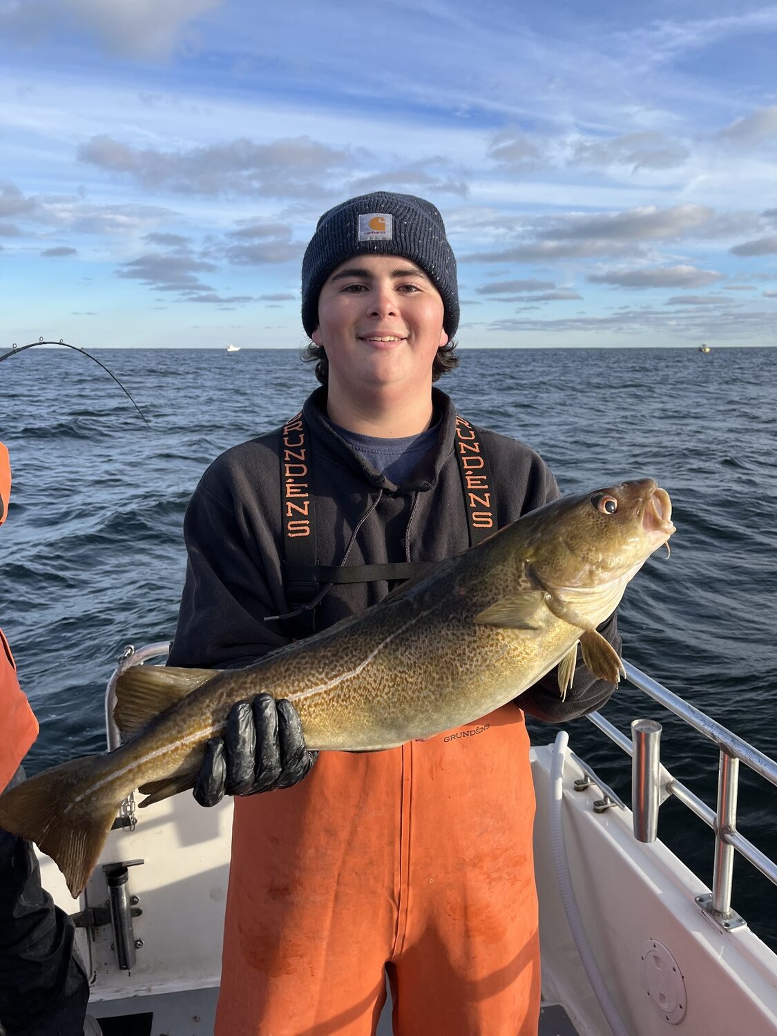 Trevor Meehan decked this nice cod while fishing off Block Island aboard the Montauk charter boat Double D. 
CAPT. DAN GIUNTA