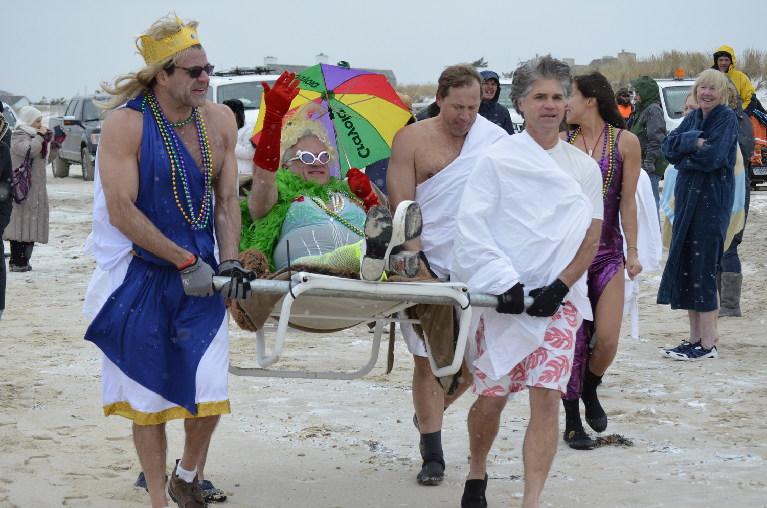 Jimmy Mack with his retinue at the 2014 Plunge.