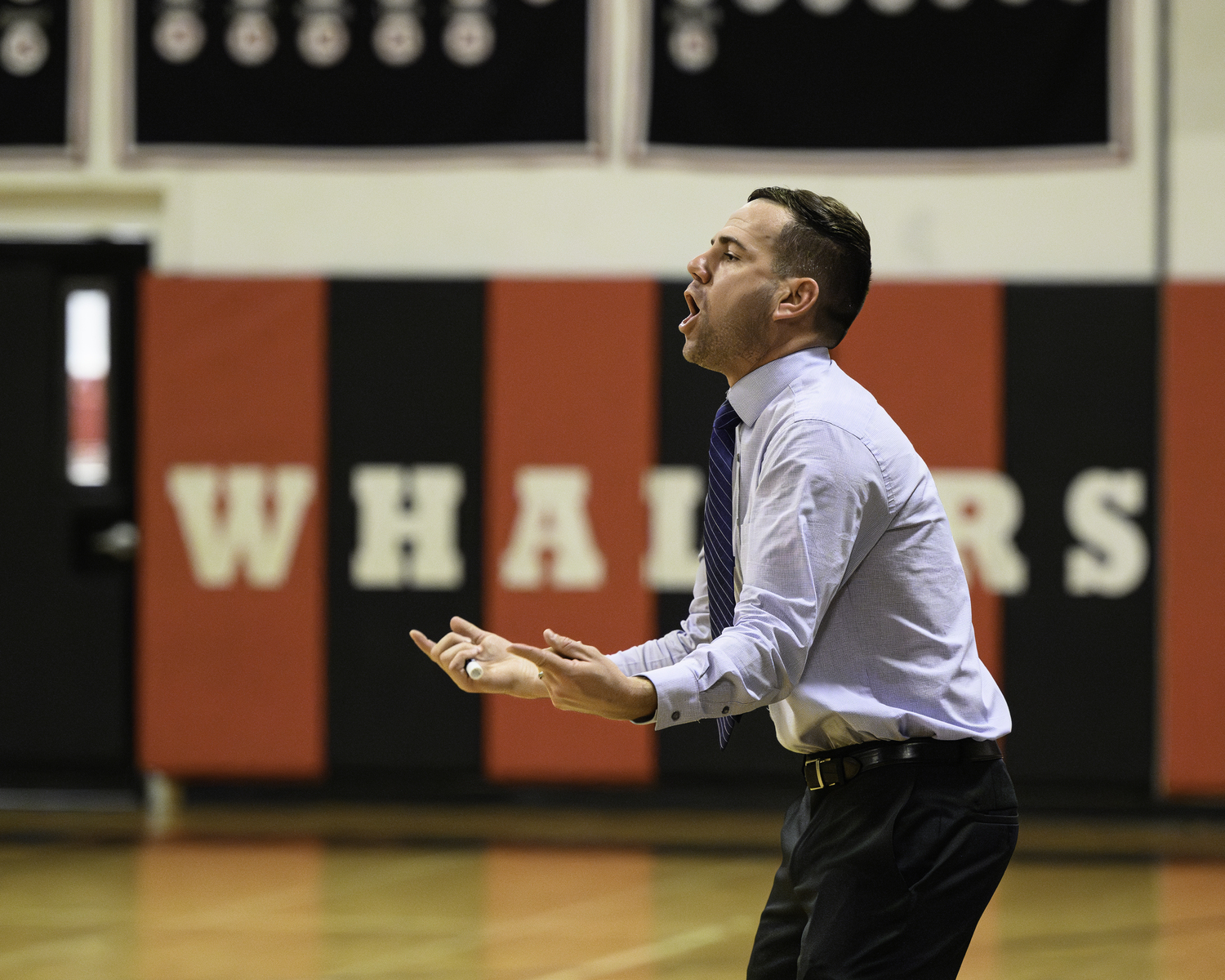 Head coach Dan White is back with the Whalers as head coach this season after several seasons at East Hampton. MARIANNE BARNETT