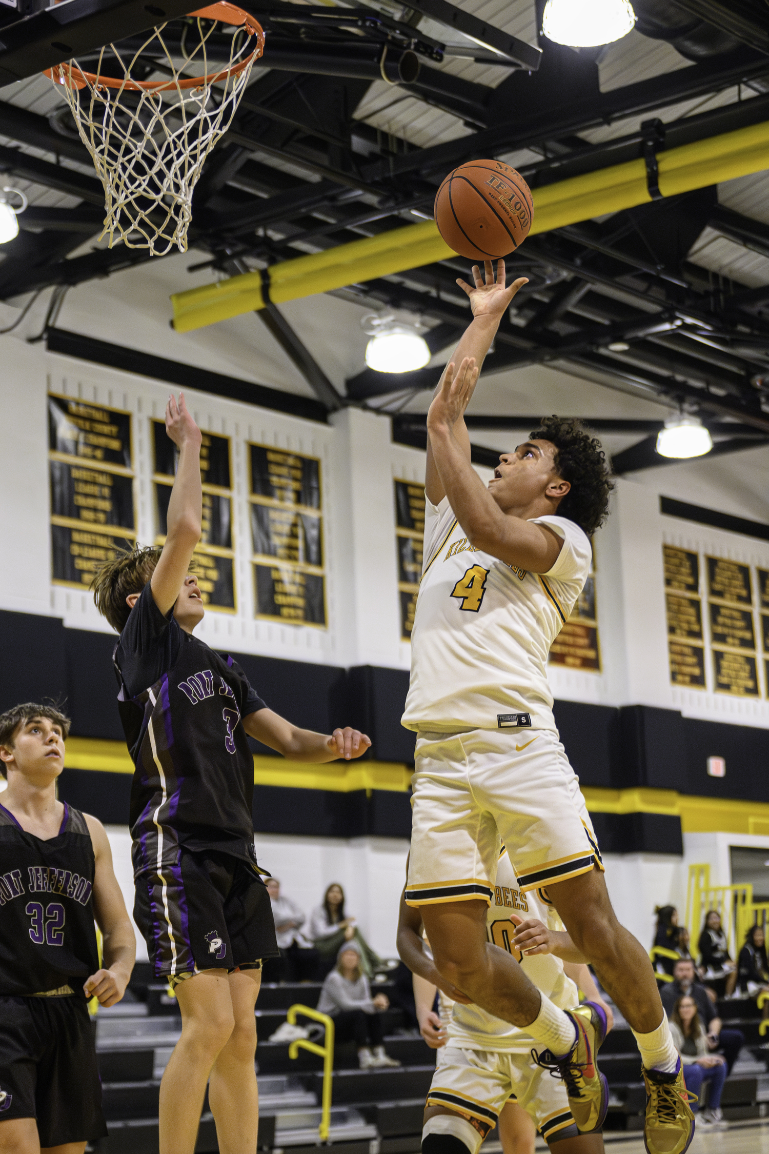 Alex Davis puts up two of his game-high 31 points.  MARIANNE BARNETT
