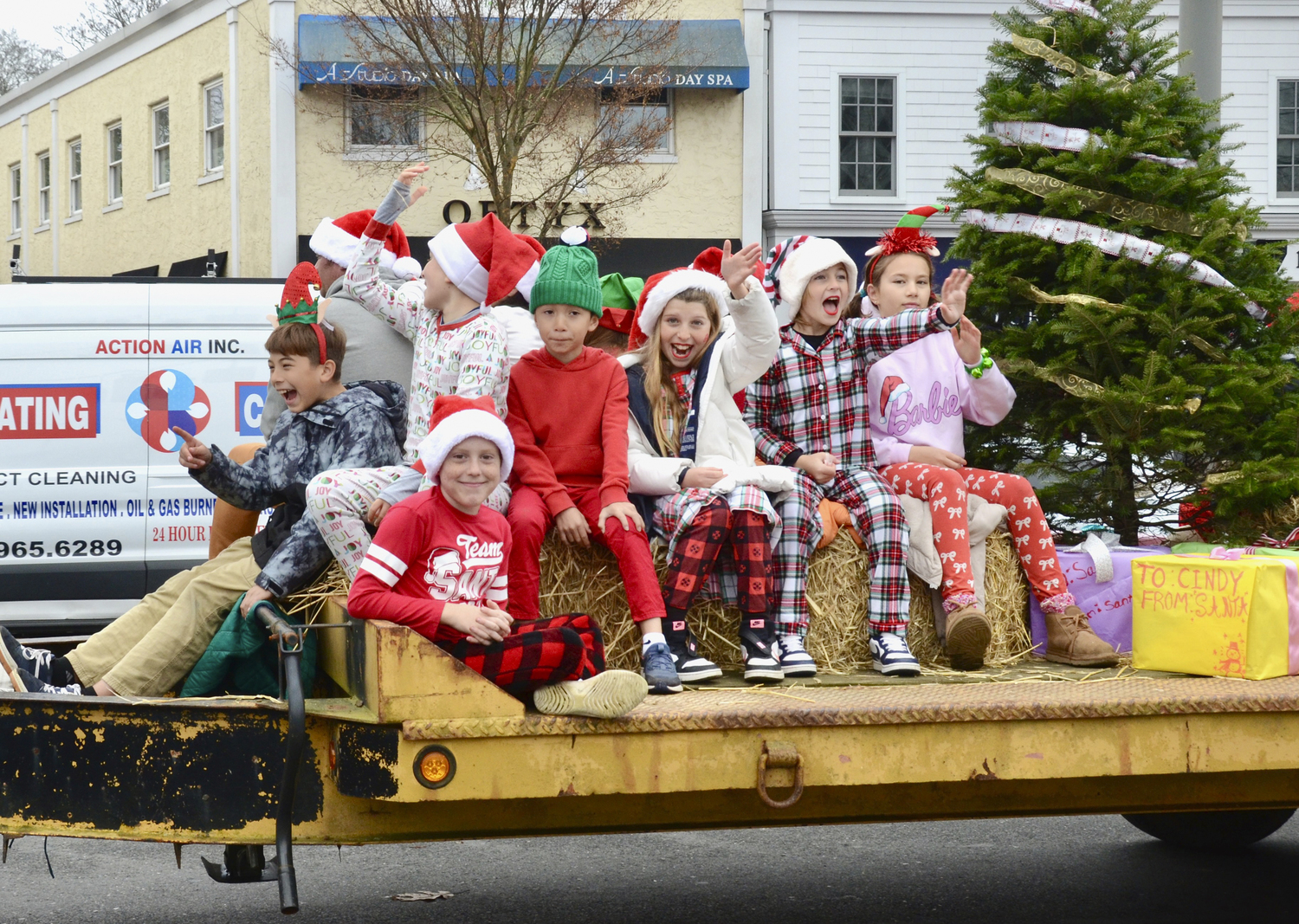 The Santa Parade on Main Street in East Hampton Village on Saturday.