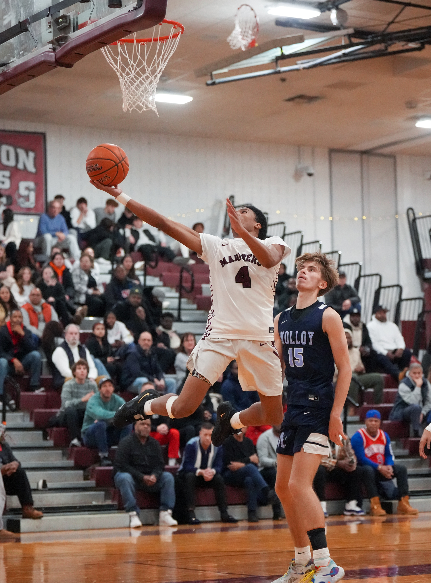 Mariner Davon Palmore goes up for two points.  RON ESPOSITO/SOUTHAMPTON SCHOOL DISTRICT