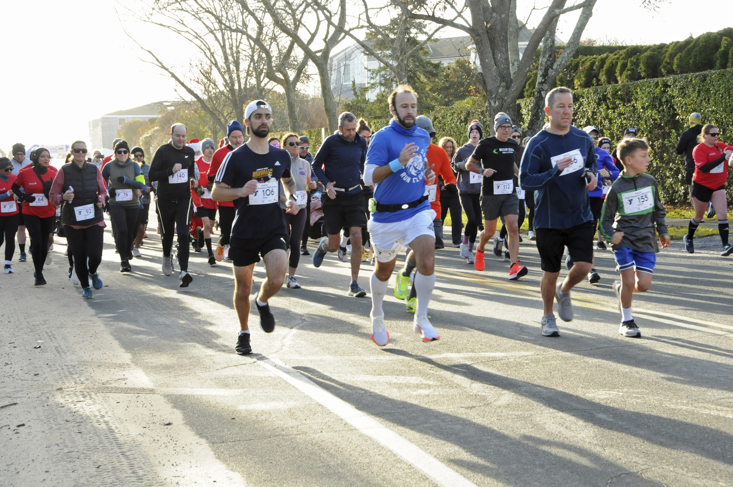 On Saturday morning at East Hampton's Main Beach, 96 runners lined up at the start of a 5K run to support programs and camp at the YMCA East Hampton RECenter. The top three winners of a Y Gift Basket and one-year YMCA membership, in order, were Justin Kulchinsky, Nick DeLuca and Matthew Zappoli.   RICHARD LEWIN