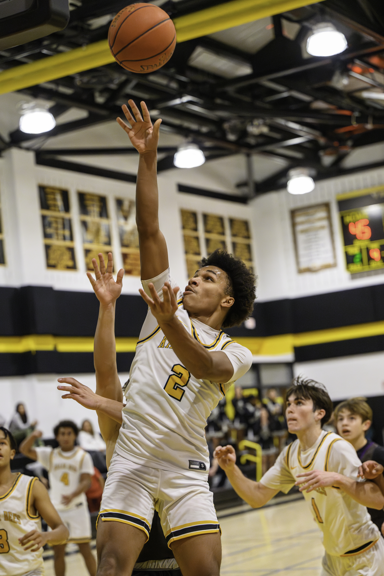 Jai Feaster puts up a shot.   MARIANNE BARNETT
