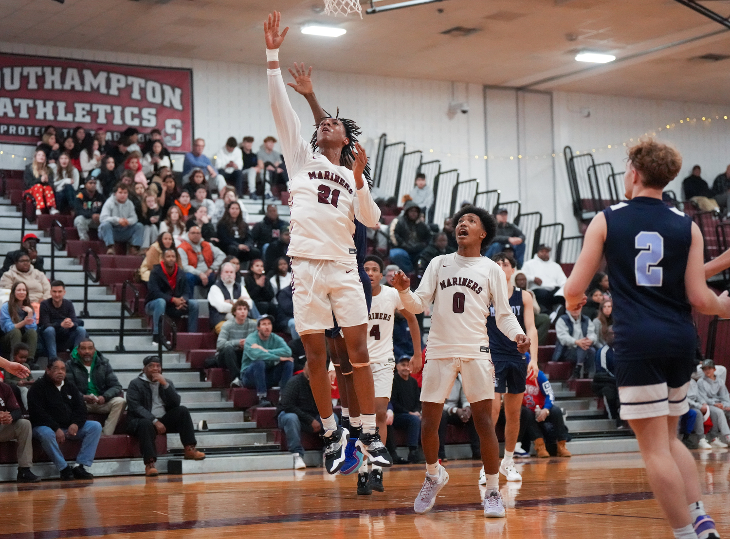 Southampton senior Nakai Pierson goes up with a shot.   RON ESPOSITO/SOUTHAMPTON SCHOOL DISTRICT