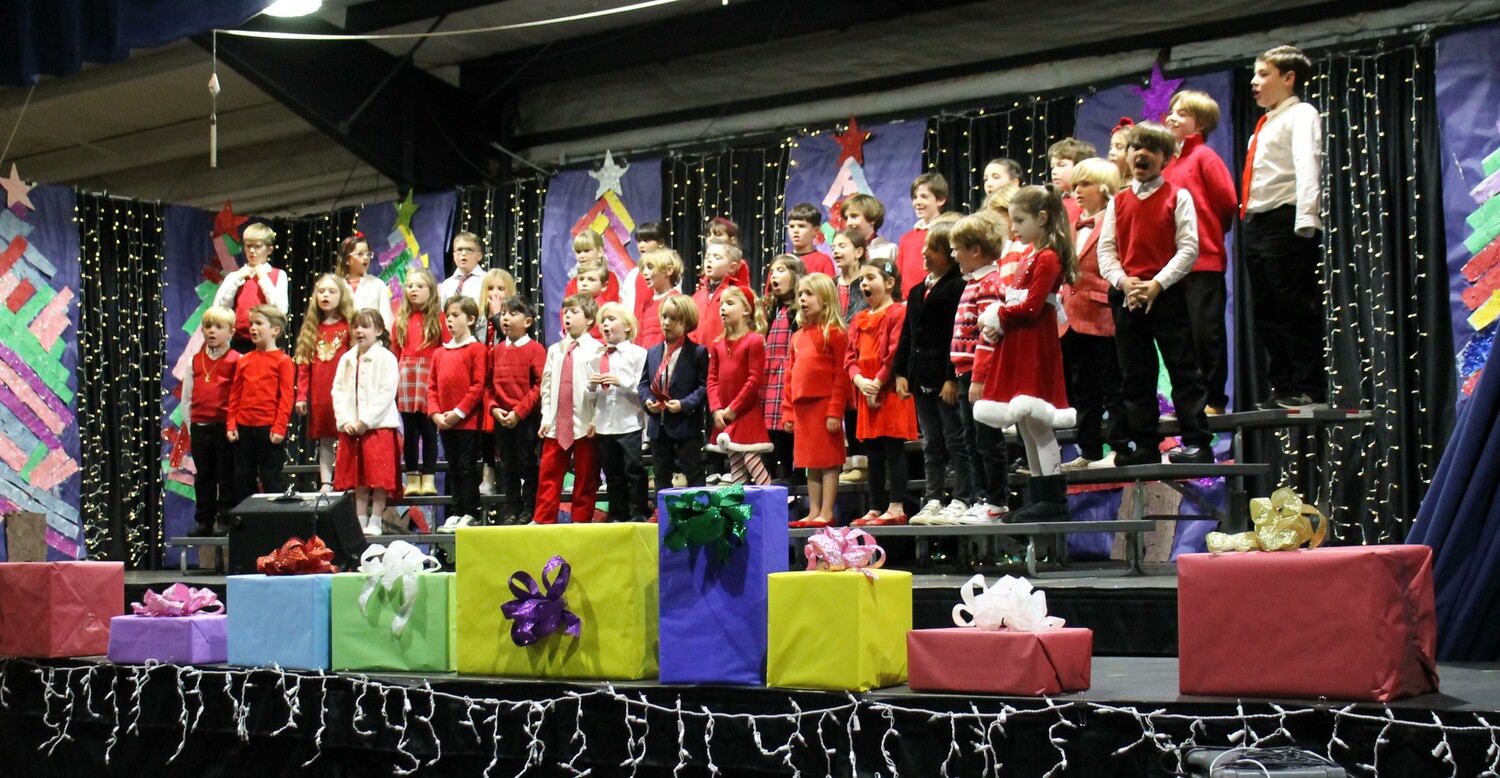 First. second and third grade students at Raynor Country Day School celebrated the season with their first winter concert of the year last week. During the event, guests saw the debut performance of the third-grade Beginner Band. COURTESY RAYNOR COUNTRY DAY SCHOOL