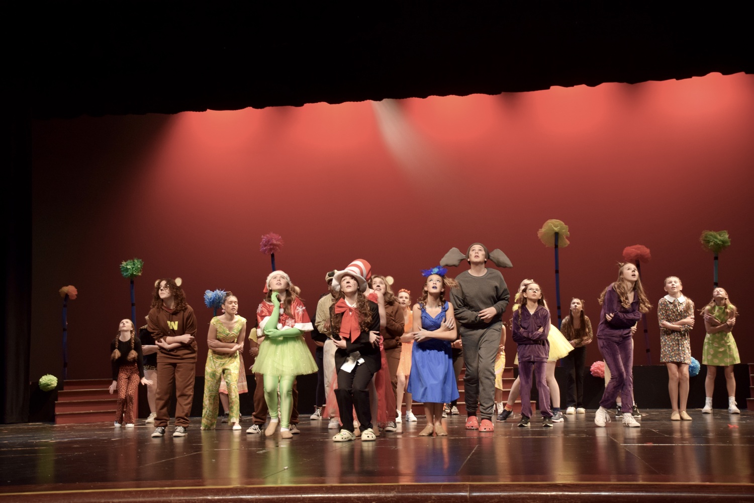 Eastport-South Manor Jr.-Sr. High School thespians delivered comedic and powerful performances of “Seussical Jr.” at the high school auditorium on December 1 and 2. COURTESY EASTPORT-SOUTH MANOR SCHOOL DISTRICT