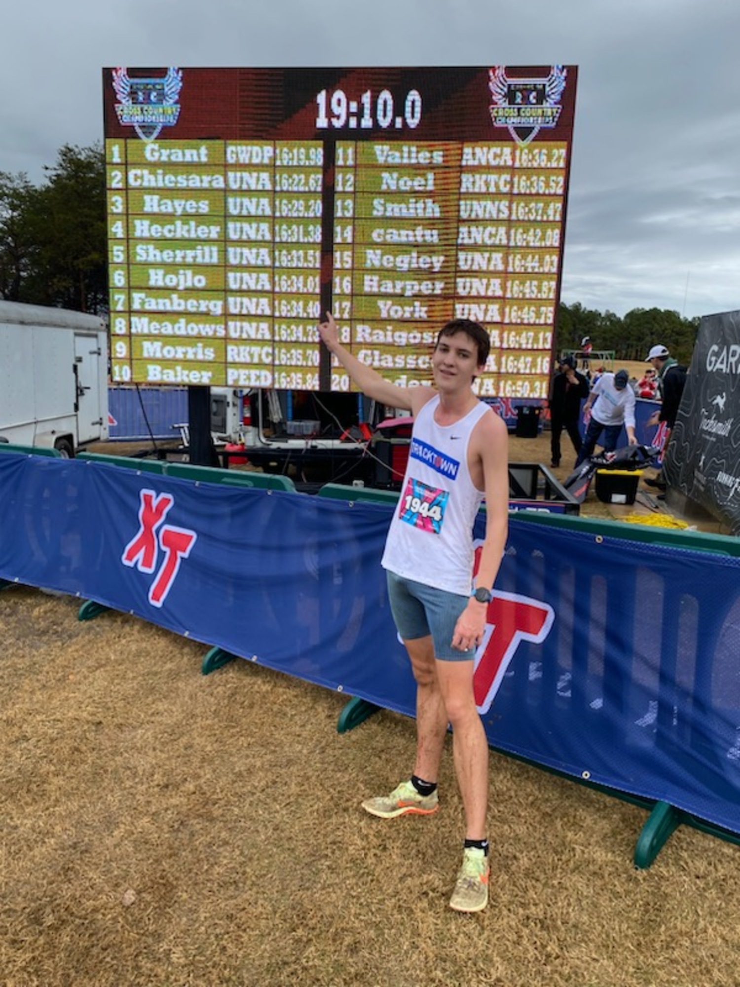 Westhampton Beach senior Trevor Hayes raced in the Garmin RunningLane Cross Country Championships in Huntsville, Alabama, placing third out of 320 runners with a time of 16 minutes, 29 seconds. COURTESY HAYES FAMILY