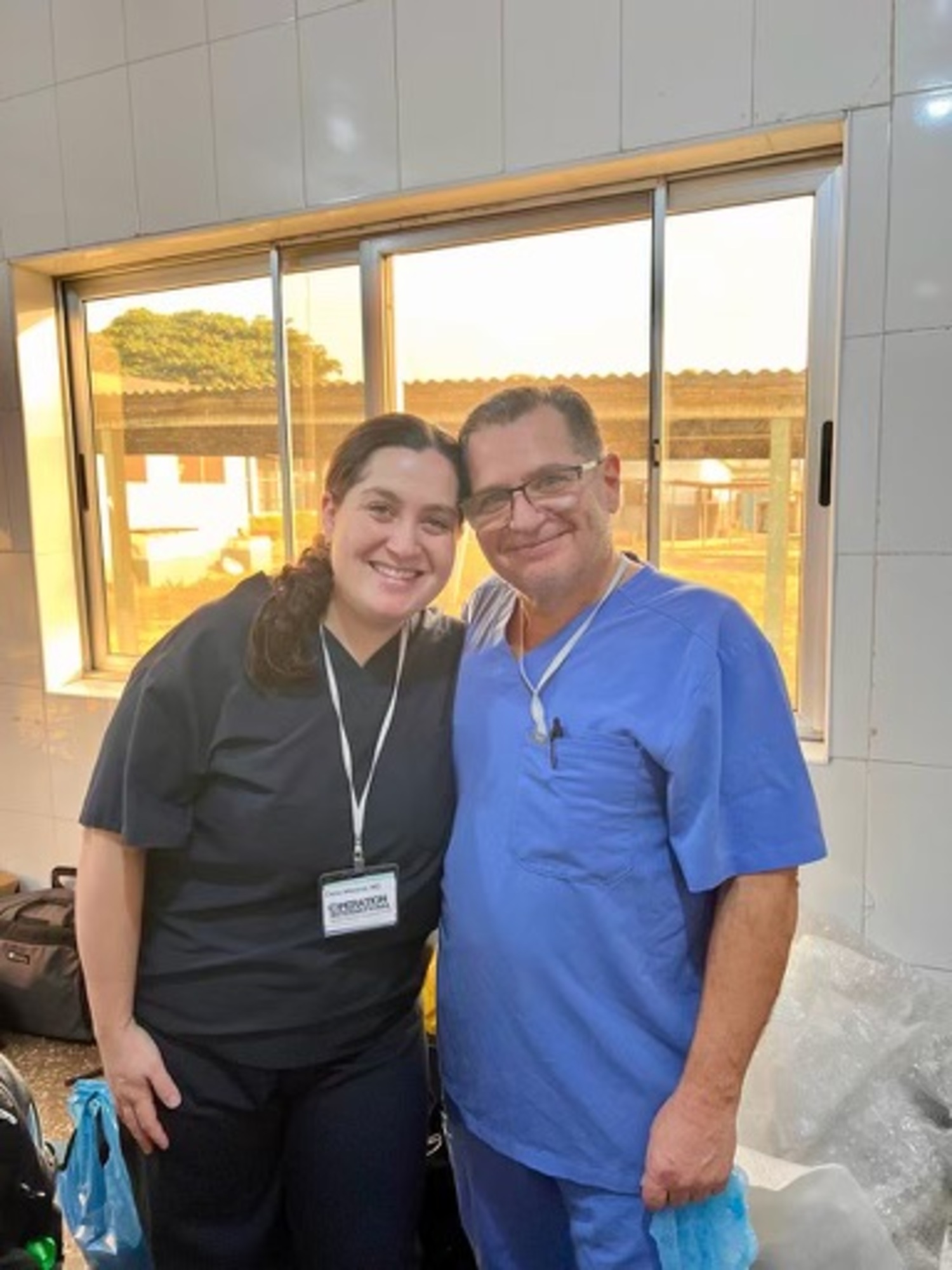 Dr. Vito Alamia of Hamptons Gynecology and Obstetrics with his daughter, Dr. Dana Alamia Masand, who is in her first year of residency at Stony Brook University Hospital. They traveled together to Ghana earlier this month with a team of doctors from the area to provide free women's health care services to residents there.