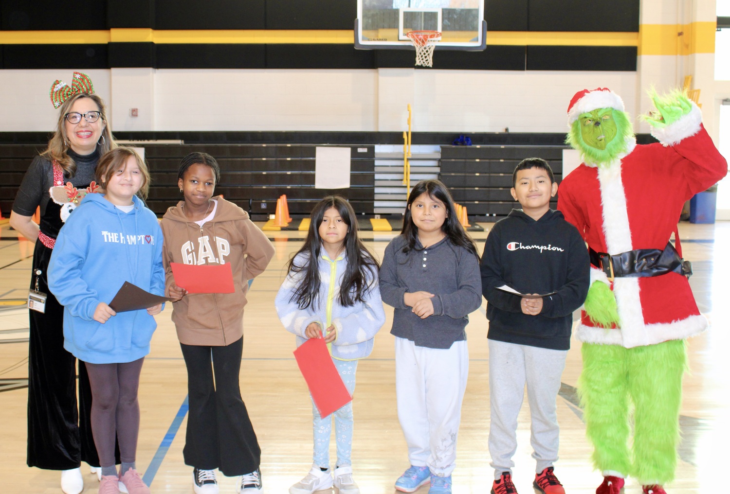 Bridgehampton School District elementary students hosted their monthly assembly, during which diversity was celebrated. A number of activities, including a reindeer relay, a talk by the Communications Club and dance time, made for a fun celebration. COURTESY BRIDGEHAMPTON SCHOOL DISTRICT