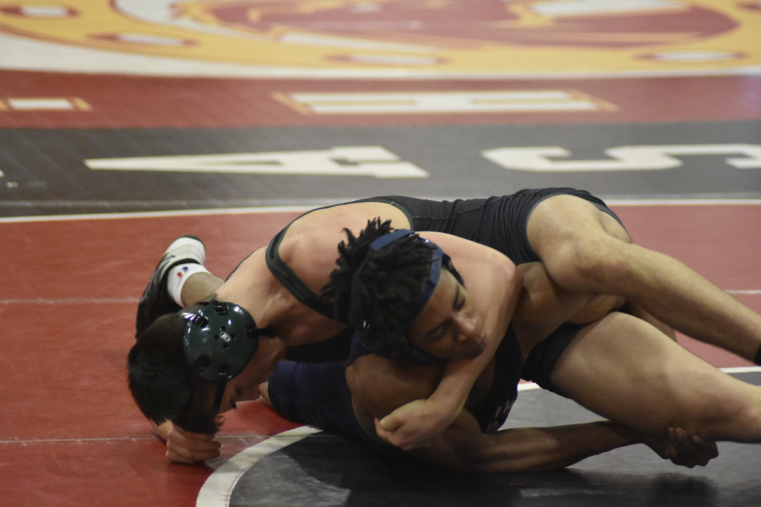 Carmine Esposito tries to get his opponent on his back.  DREW BUDD