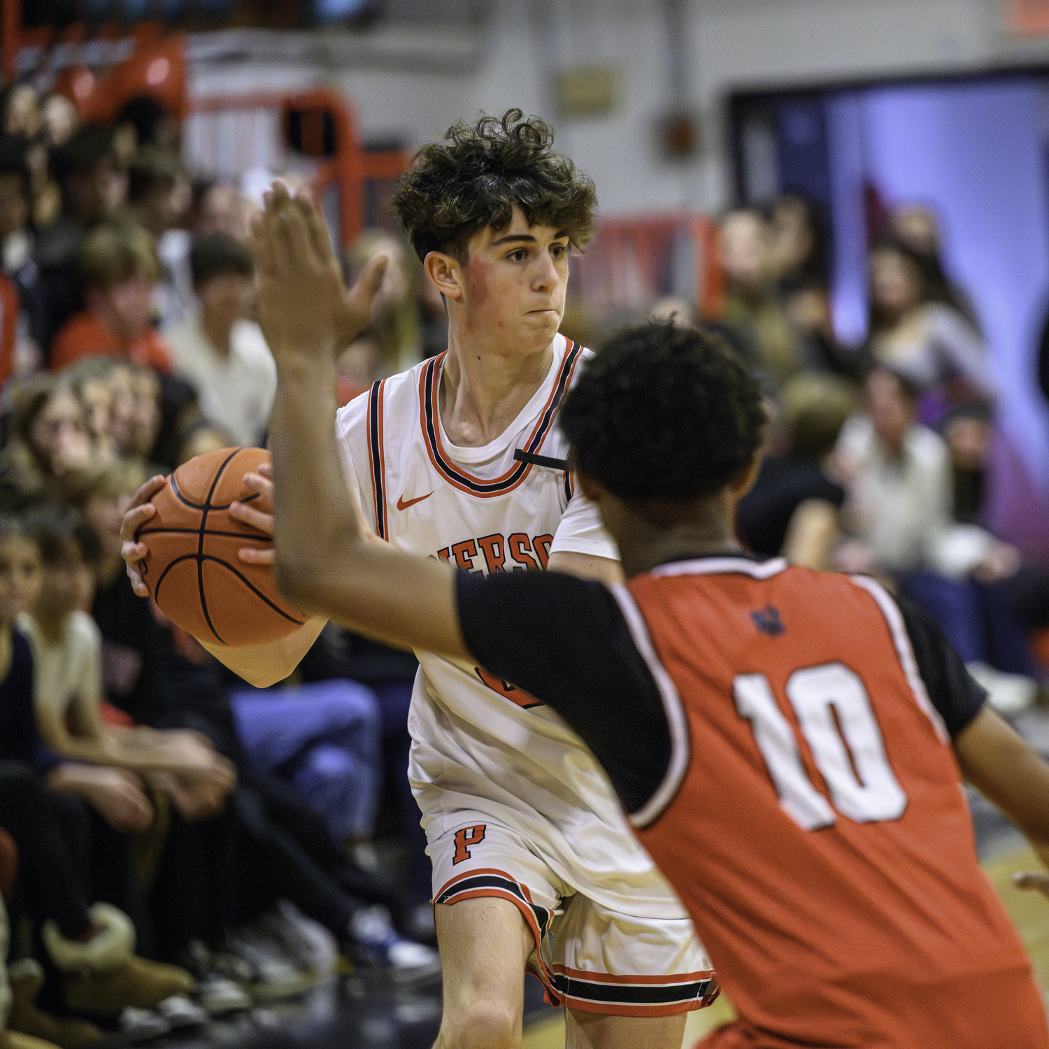 Pierson's Braeden Mott secures the ball.   MARIANNE BARNETT