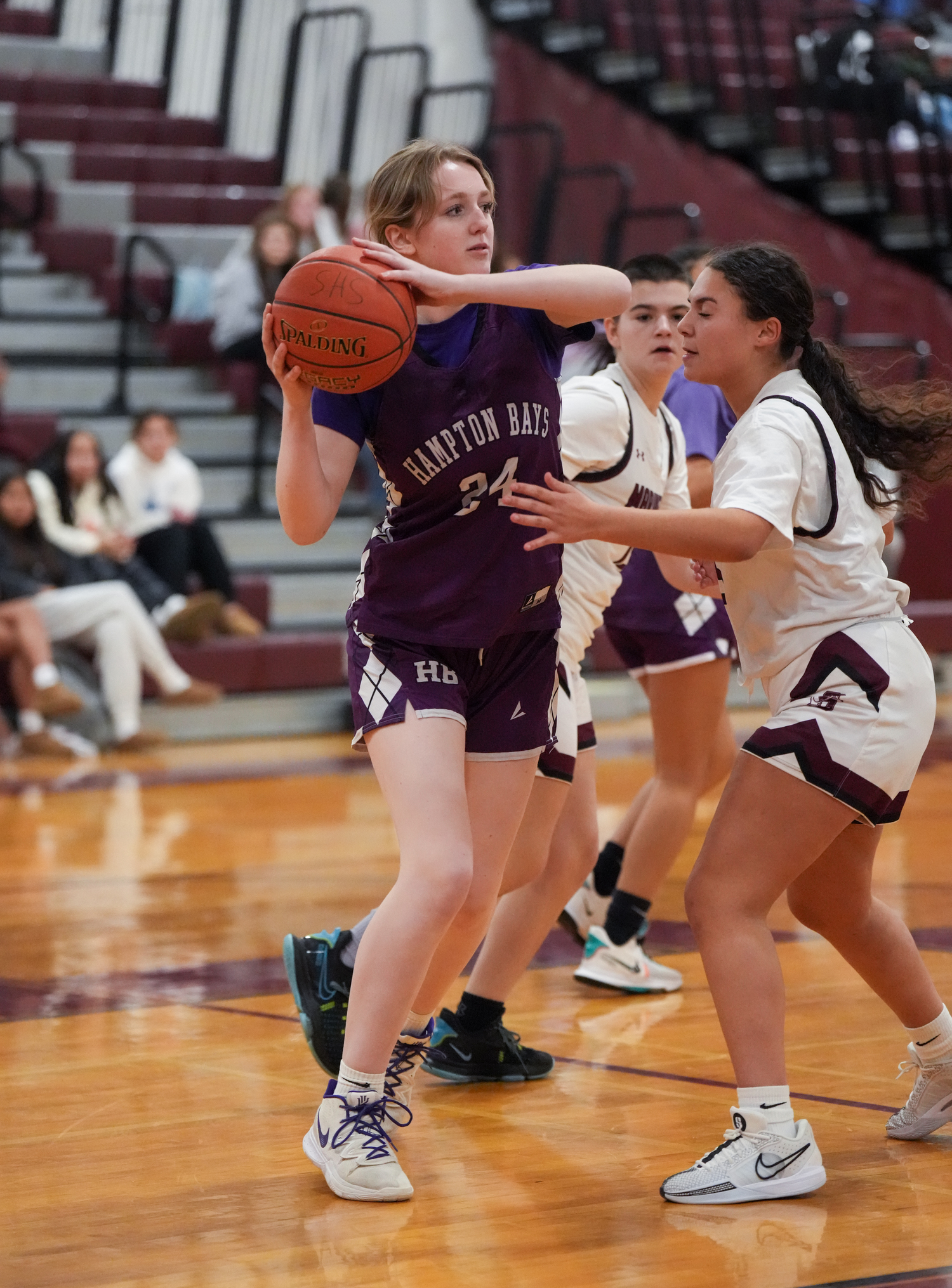 Hampton Bays senior Chase Dunkirk looks to pass to a teammate.   RON ESPOSITO/SOUTHAMPTON SCHOOL DSITRICT