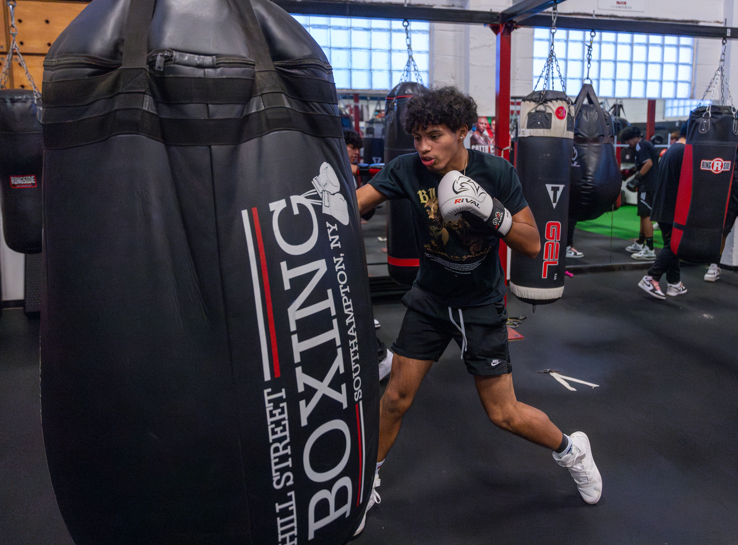 Southampton High School senior Chris Atancuri now works and trains to fight at Hill Street Boxing. RON ESPOSITO