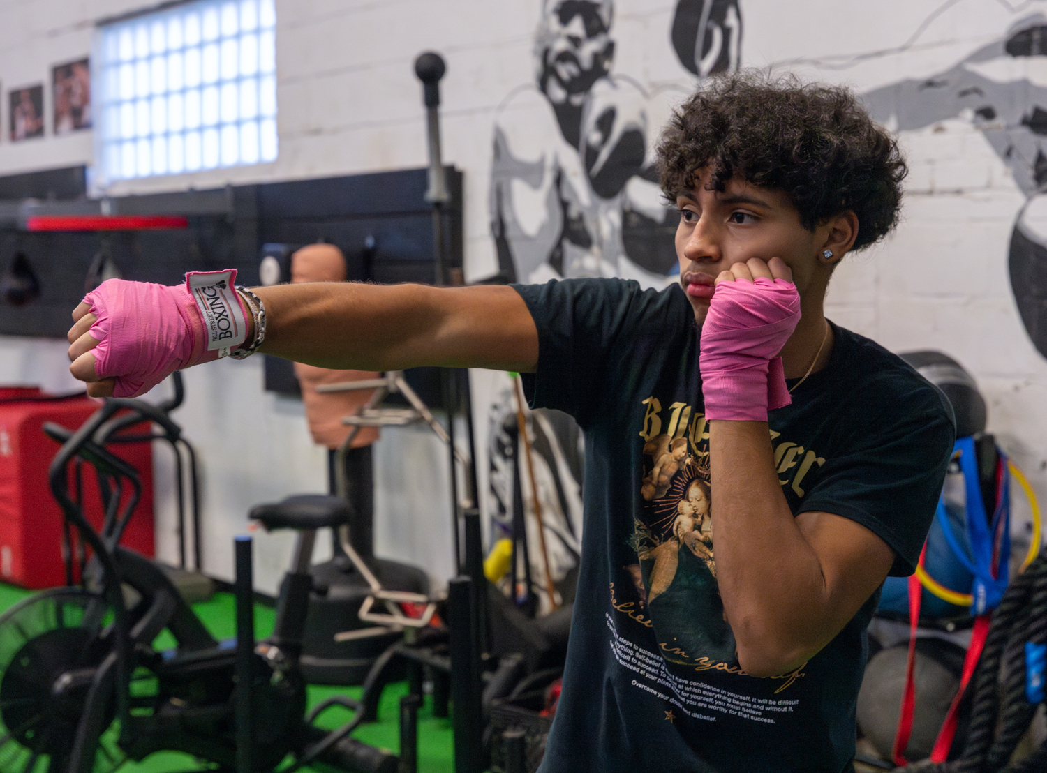 Southampton High School senior Chris Atancuri has been the co-captain of the disrtict's boxing club for two years. RON ESPOSITO