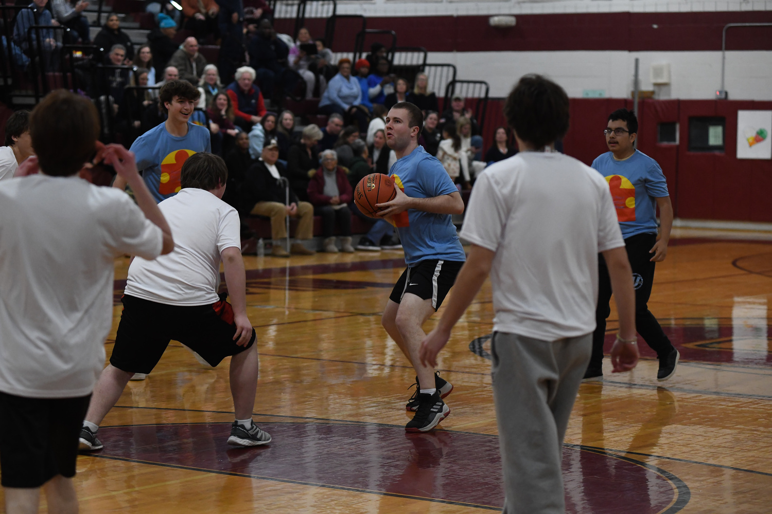 A unified basketball game was played at halftime of the Pierson and Southampton boys basketball game on Friday night as part of Autism Awareness Night which supported Flying Point Foundation for Autism.   DOUG KUNTZ