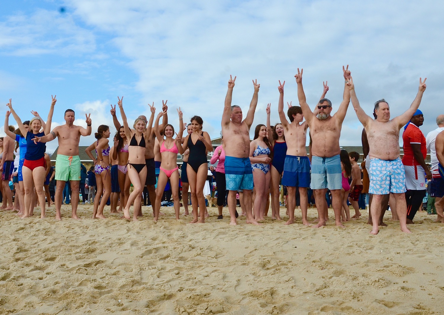 The Polar Plunge on Main Beach in East Hampton on New Year's Day.