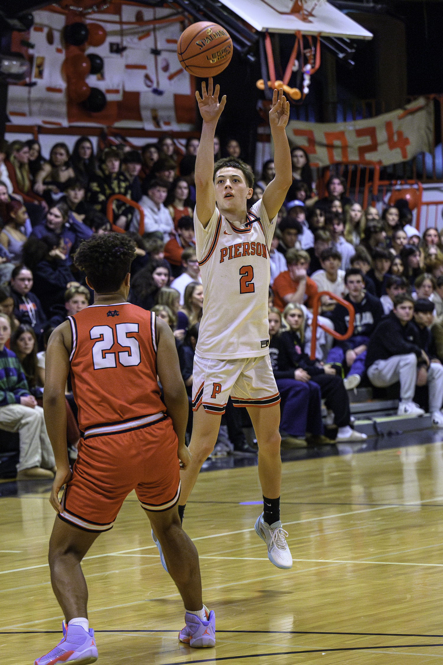 Pierson senior Dom Mancino puts up a shot.  MARIANNE BARNETT