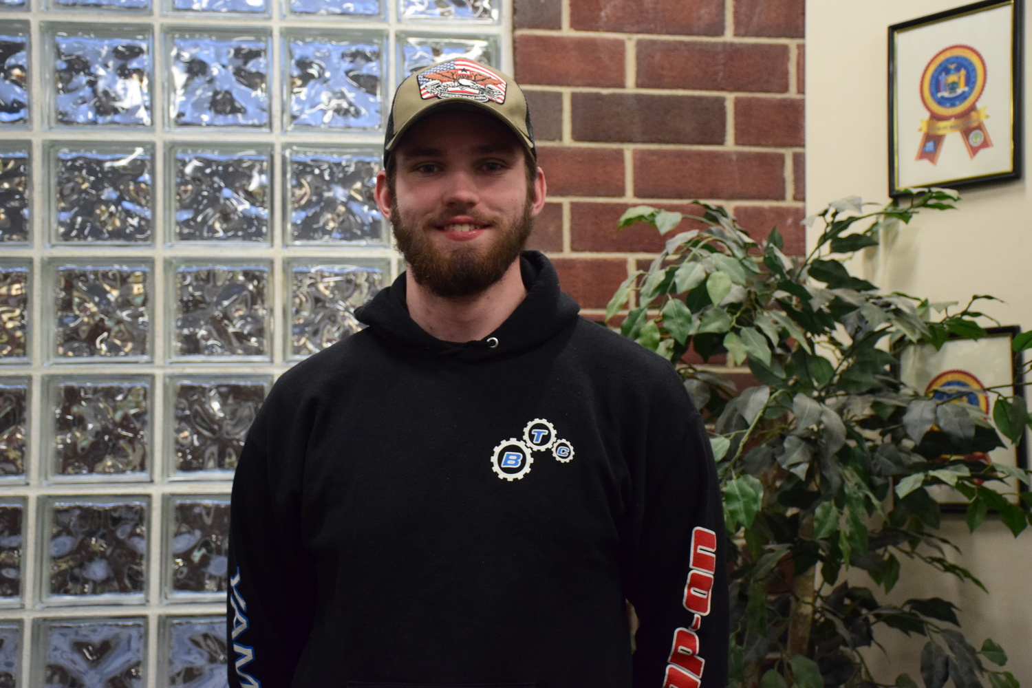 Brian Arvidsson received the BOCES Technical Center title of Employee of the Month for
December 2023 in marine motorsports technology. COURTESY EASTPORT-SOUTH MANOR SCHOOL DISTRICT