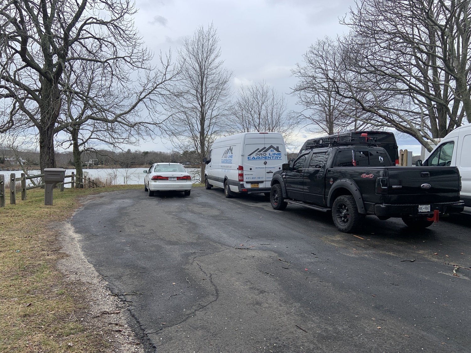 The access at Green Street is blocked during the work week by construction vehicles. STEPHEN J. KOTZ