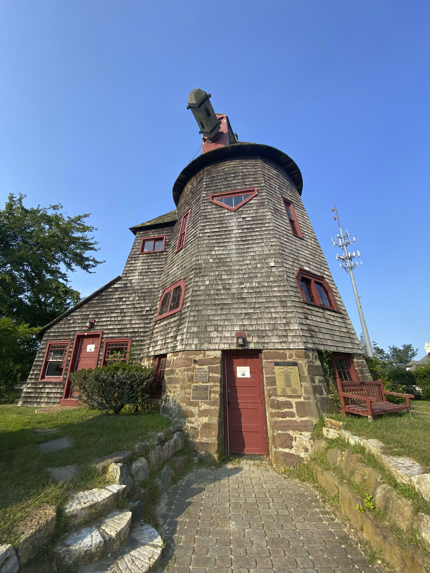 The windmill in 2021, sans blades after they were damaged by a storm.    DANA SHAW