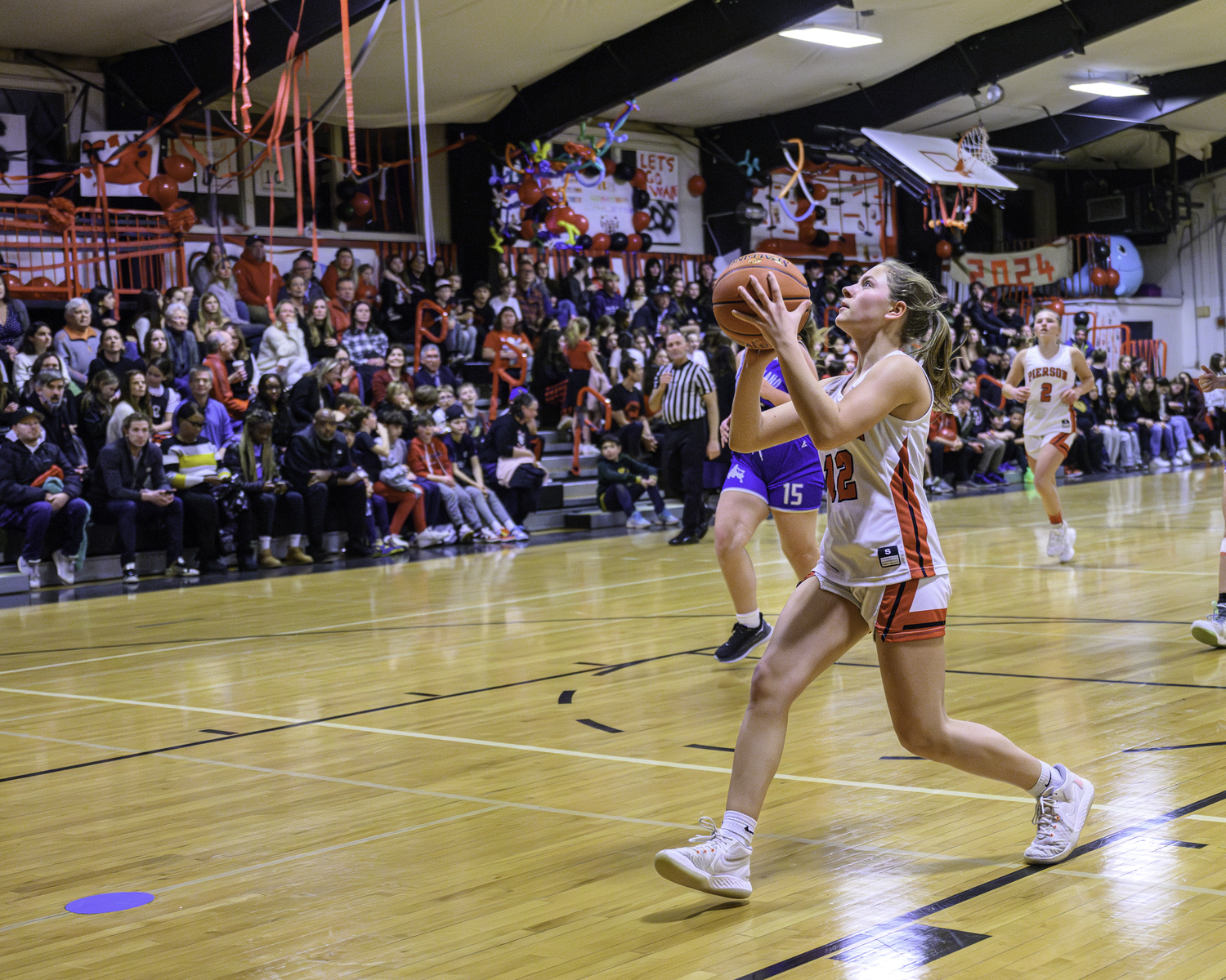 Lola Eldridge has a clear path to the basket.   MARIANNE BARNETT