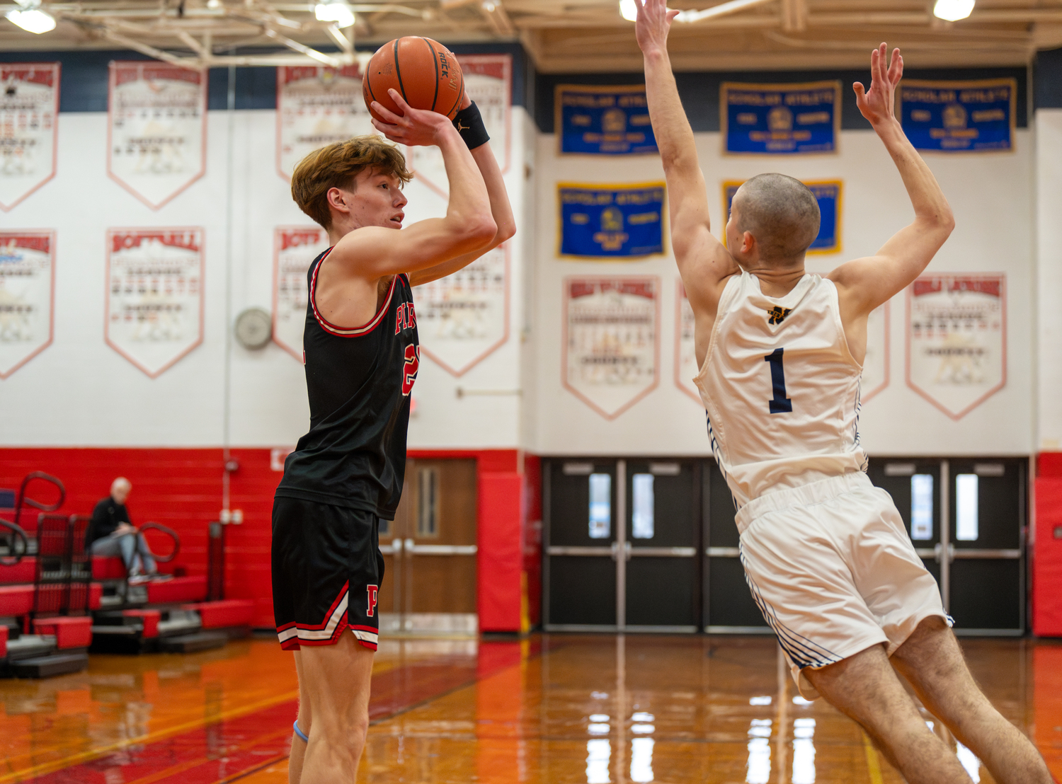 Pierson senior Luke Seltzer puts up a shot.   RON ESPOSITO