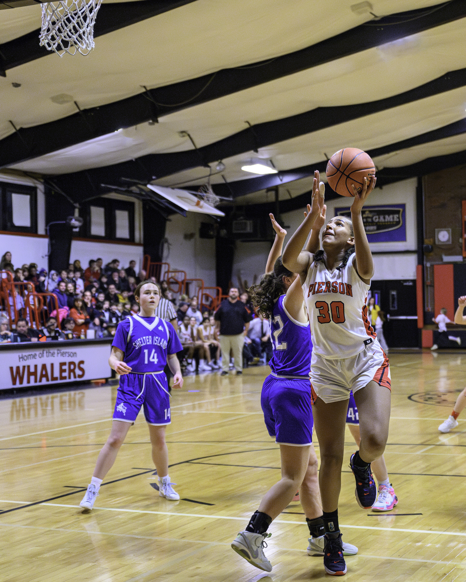 Pierson senior Lyra Aubry finished with eight points in Friday night's victory.  MARIANNE BARNETT