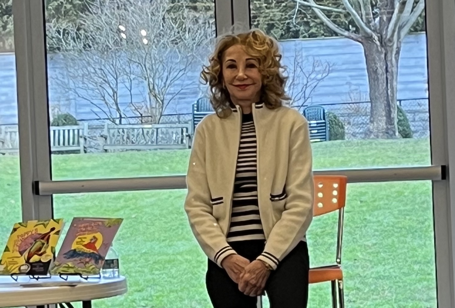 Author Madelyn Simon at a recent book event at Hampton Library. COURTESY THE AUTHOR