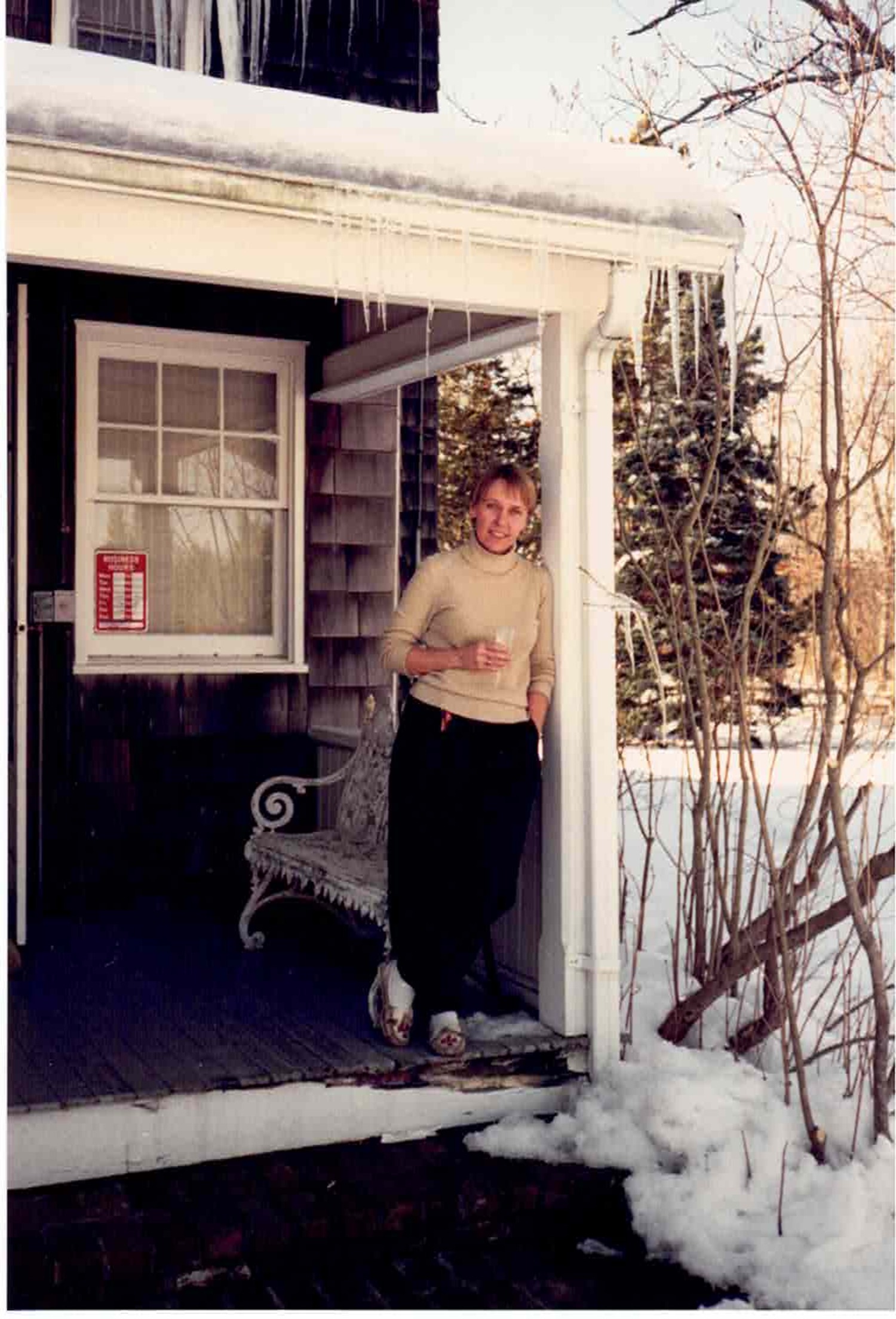 Helen A. Harrison on the porch of Pollock-Krasner House and Study Center in Springs on March 1, 1990 — her very first day on the job as director. ROY NICHOLSON