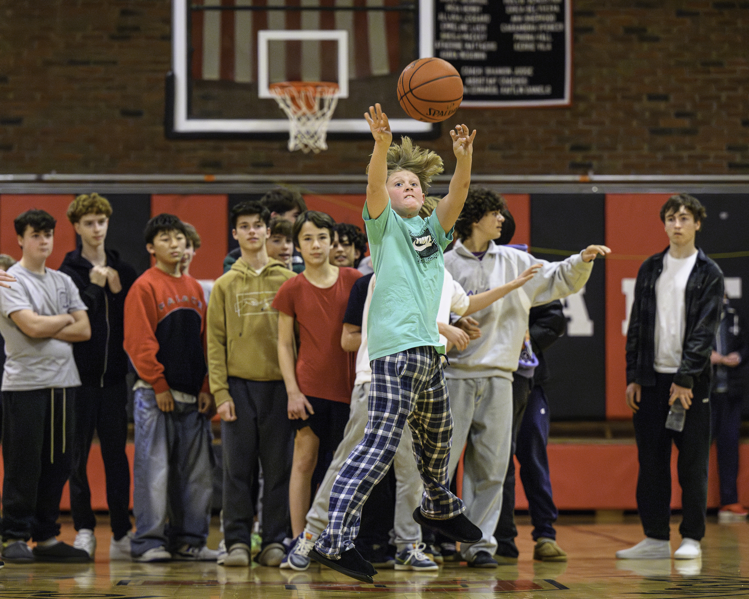 A halfcourt contest was held at halftime last week's game on January 25.   MARIANNE BARNETT