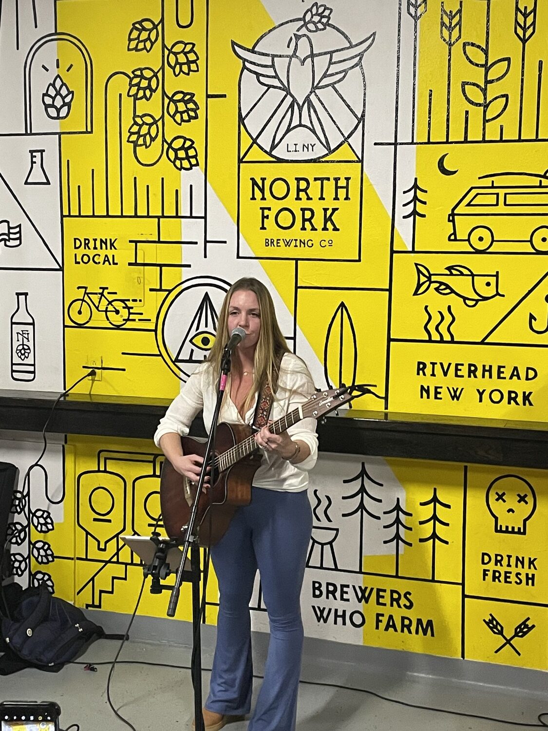 Rachelle Rossi performing at a show at North Fork Brewery. COURTESY CABIN FEVER MUSIC FESTIVAL