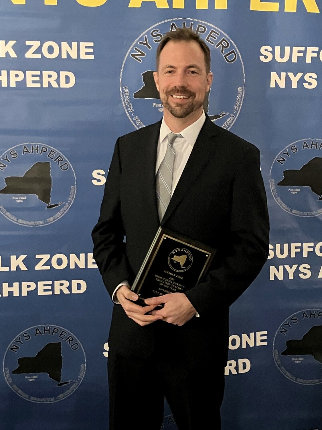 Southampton School District educator Tim Schreck has been named Suffolk Zone’s High School Physical Education Teacher of the Year. COURTESY SOUTHAMPTON SCHOOL DISTRICT