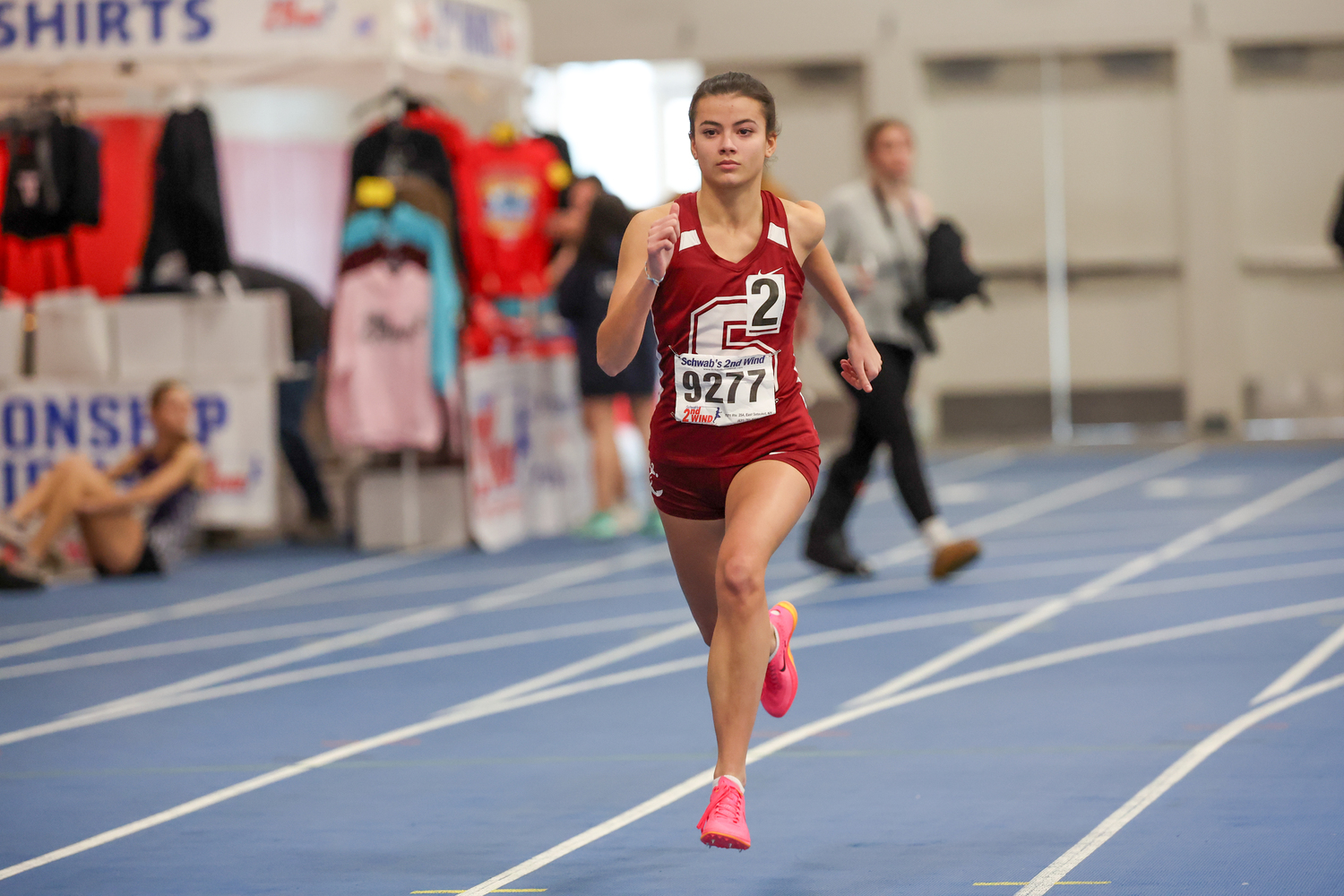 Southampton junior Emma Suhr ran in both the 600- and 1,000-meter races on Saturday.  RON ESPOSITO