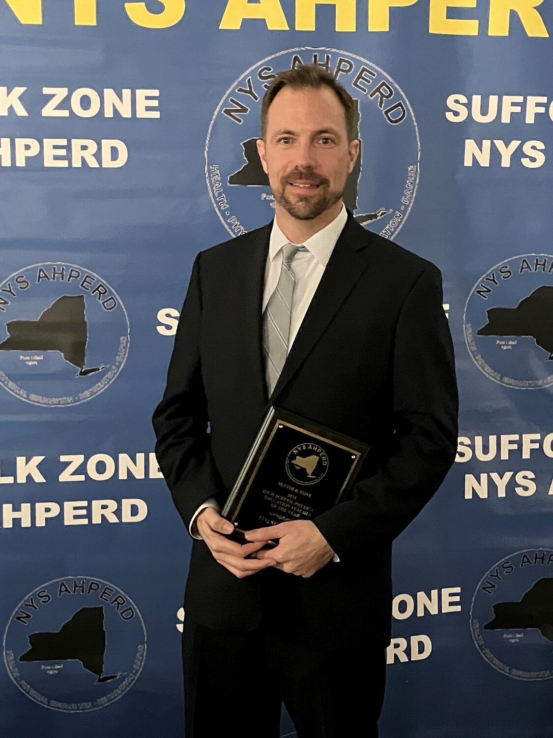 Southampton's Tim Schreck was named Suffolk Zone High School Physical Education Teacher of the Year on Thursday, January 18.   DARREN PHILLIPS