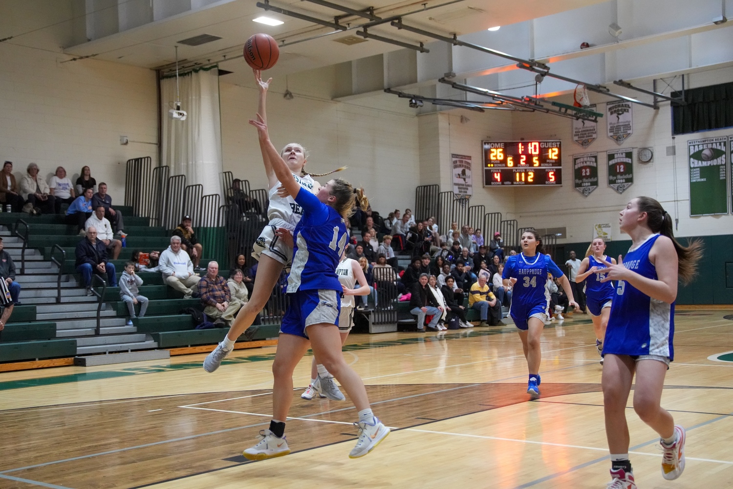 Freshman guard Kate Sweet shoots. RON ESPOSITO